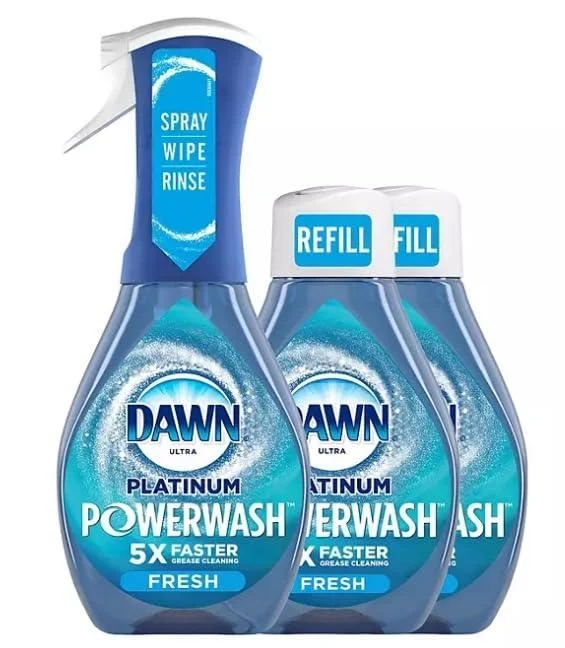 Dawn Platinum Powerwash Dish Spray & Refill Set, Fresh Scent (1 spray + 2 refills, 48 fl. oz. - Generic