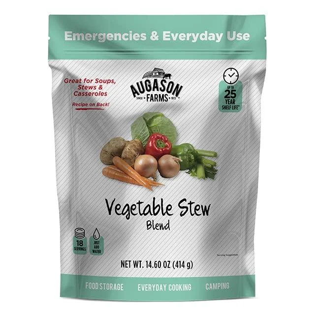 Vegetable Stew Blend Resealable Pouch 14.6 oz. - Augason Farms