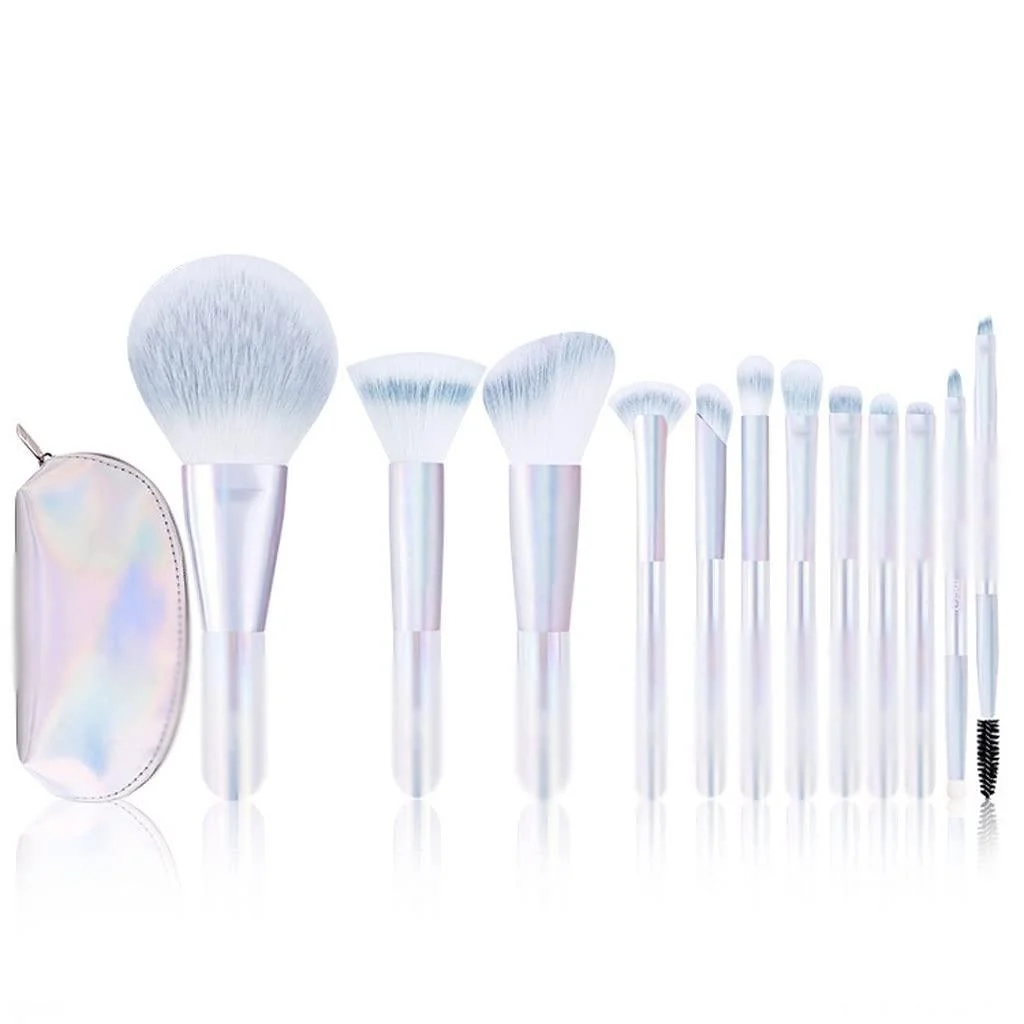 DFHBFG 12 Brushes Set Full Set Loose Powder Spot Color Blush Concealer Brush Tool 1 D - GAELOP