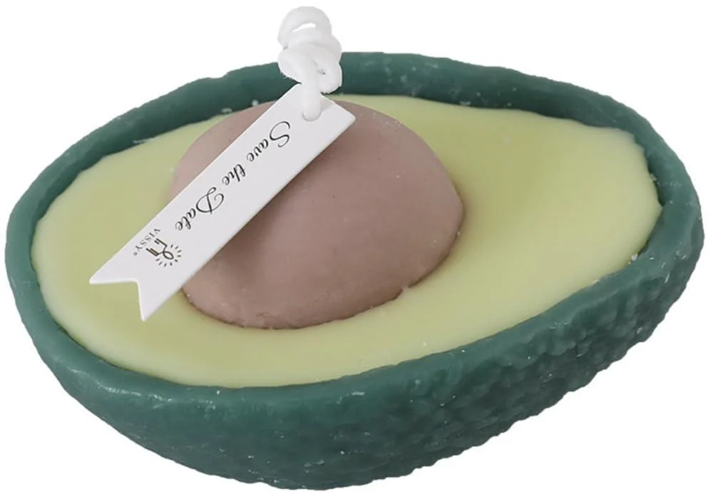 Cute Avocado Shaped Scented Candle Soy Wax Decorative Candle 2.8oz 6 Hours Lasting Candles Aromatherapy Candles (A Avocado 3.3''*2.3''Pillar) A Avocado 3.3''*2.3''pillar - kiobrvhe