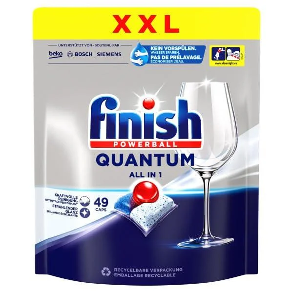 Finish Quantum All in 1 Dishwasher Caps XXL Pack 6 x 49 Caps
