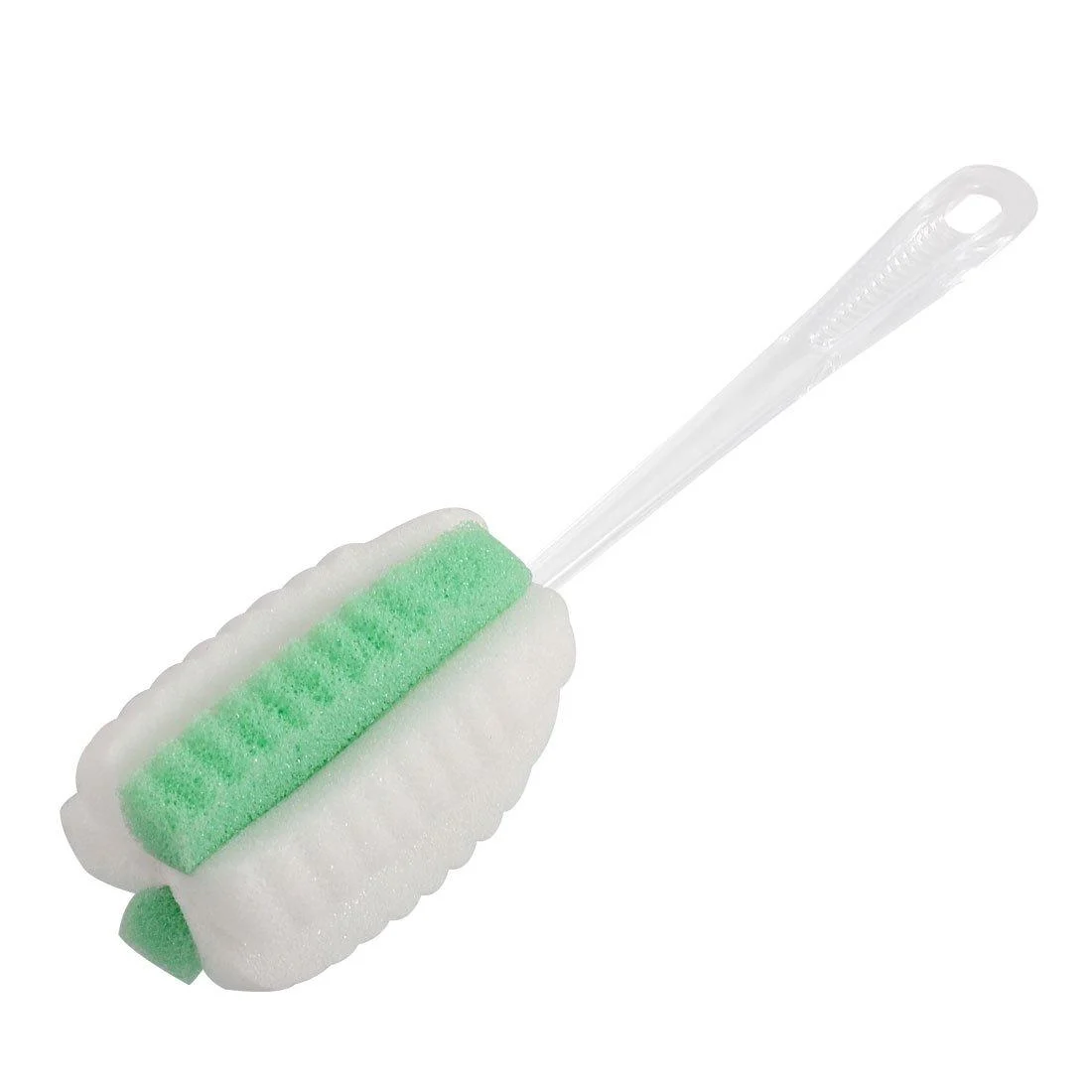 Cup Cleaning Tool Clear Handle Green White Sponge Brush Cleaner Brush - KAXOHSZR
