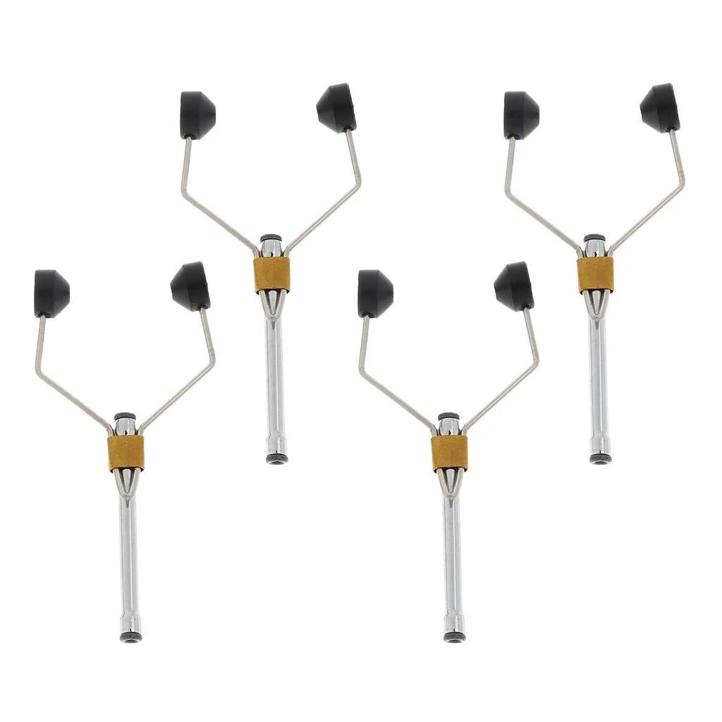 BESSTUUP 4 x Fly Tying Tools Materials Ceramic Bobbins Thread Holder Black