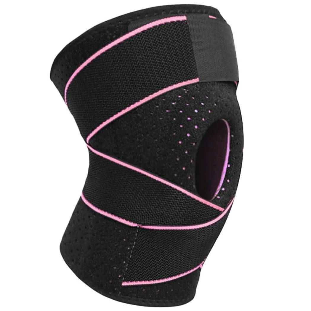 BOSREROY Athletic Elastic Adjustable Knee Support Brace Professional Hinged Shock-Absorbing Protective Sports