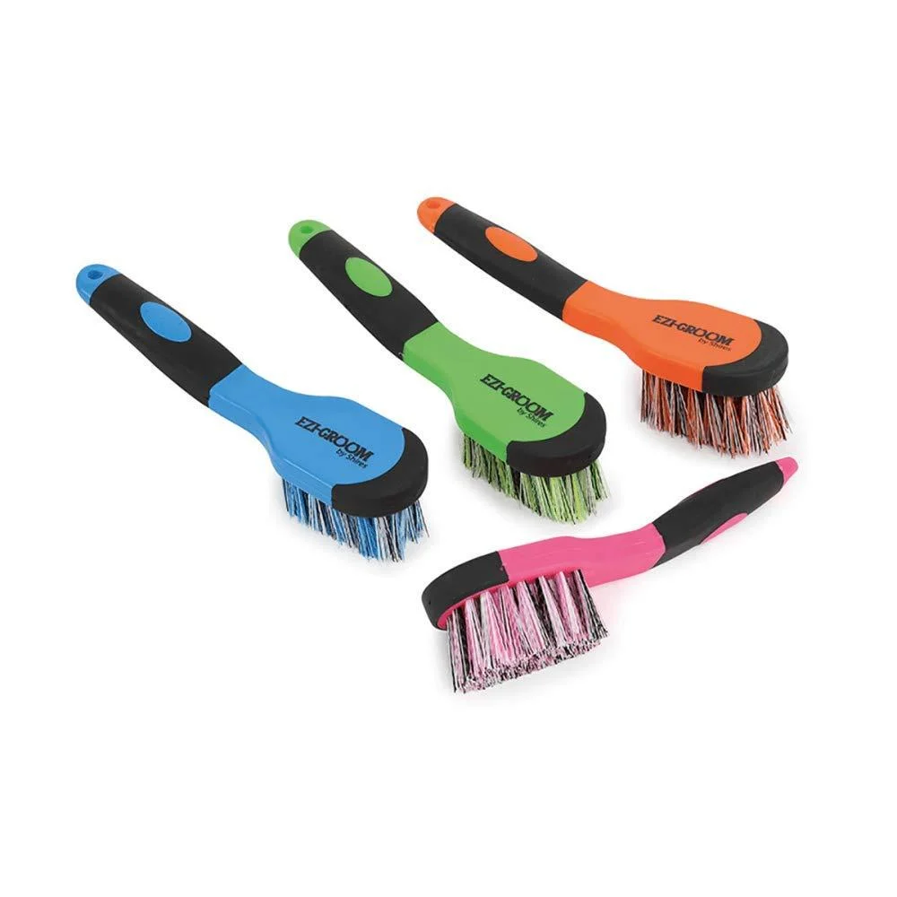 Shires 1379 EZI-Groom Grip Bucket Brush Bright Blue