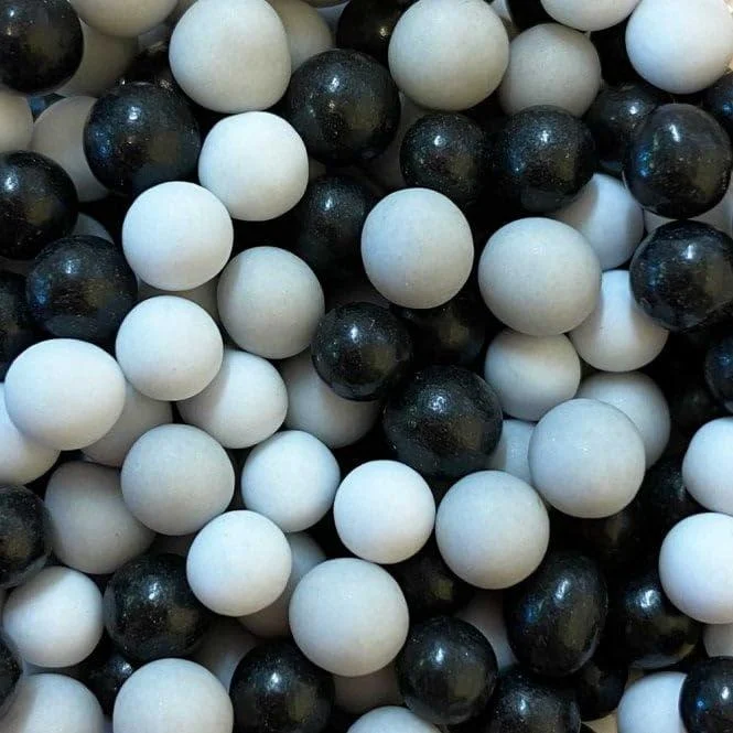 CHOCOBALLS Monochrome Sprinkles edible 6mm milk chocolate balls cake decorations 50g - WAREHOUSE 505