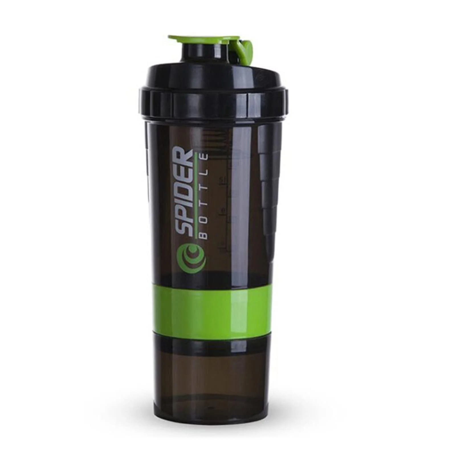PSGS 3 Layers Shaker Protein Bottle Powder Shake Cup Large Capacity Water Bottle Plastic Mixing Cup Body-Building Exercise Bottle (Farbe : Green)