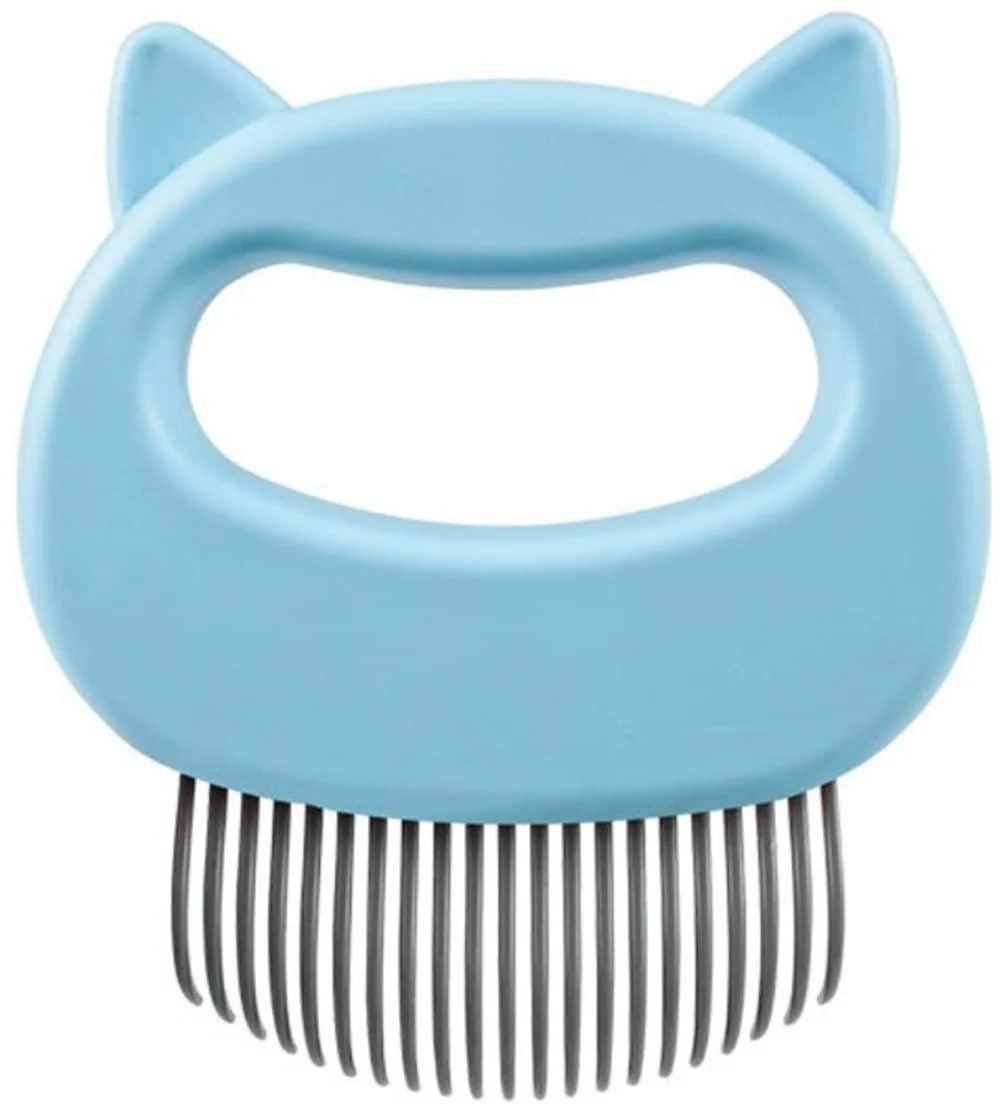 Cat Comb Massager Pet Hair Removal Massage Shell Comb Massage Tool (Blue) Dog comb (blue) - BertGO