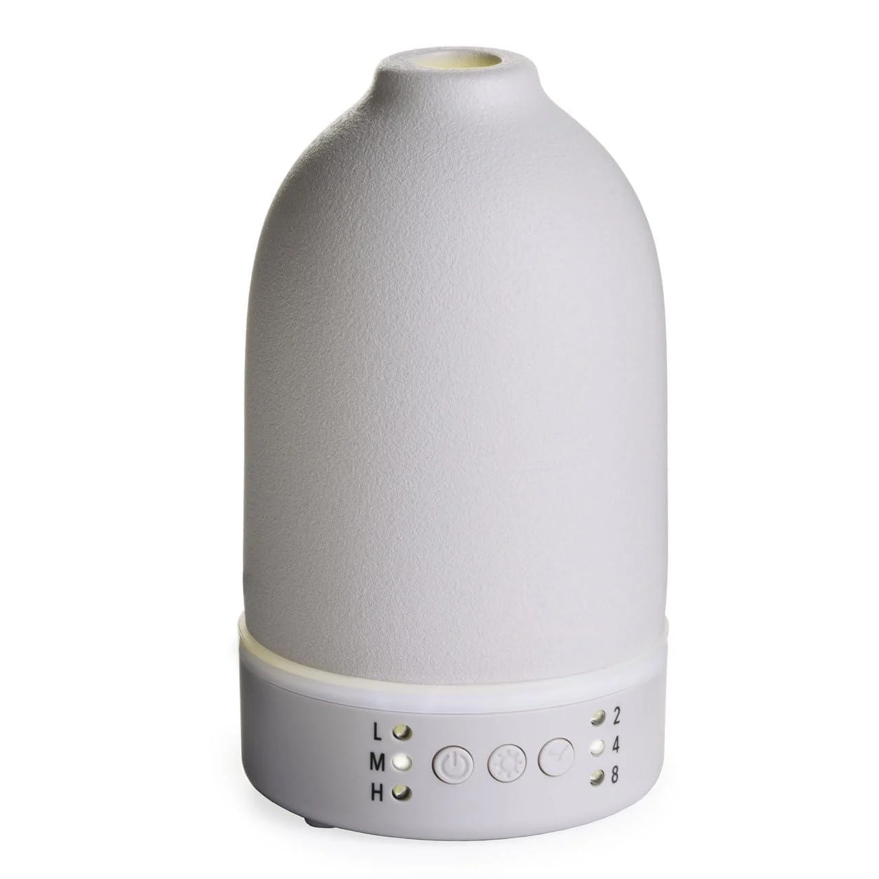 Airome Nebulizer Essential Oil Diffuser|Waterless and No Heat Aromatherapy Diffuser White LED Light Intermittent & Continual Mist Timer and Auto Shut-Off Stone