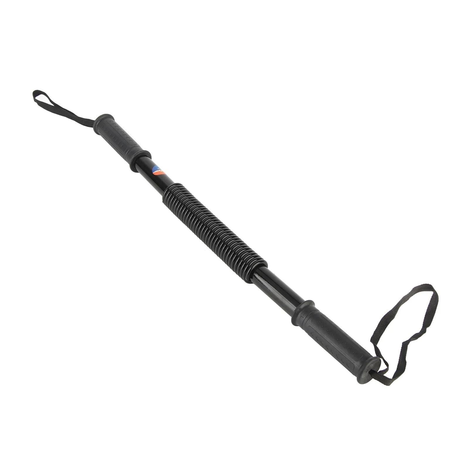 20 kg spring rod training device black high-strength reliable robust versatile power-spring arm ram for fitness exercises abdominal muscles permanent construction