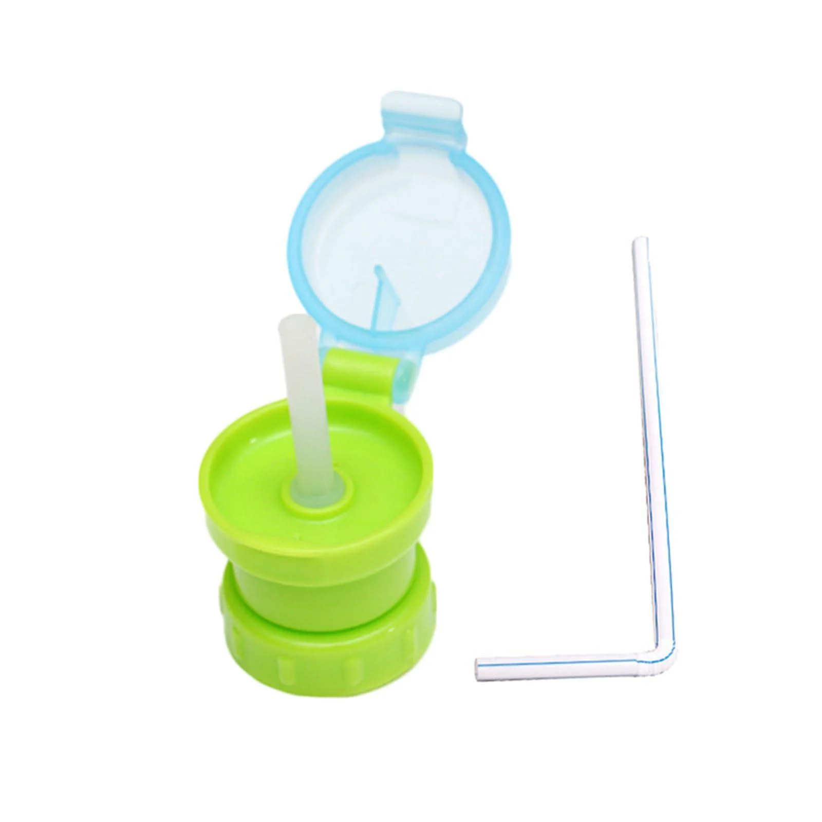 Spill Proof Water Bottle Straw Cap Portable SodaWater Bottle Twist Cover Cap with Straw for Children Adults - Rooyar