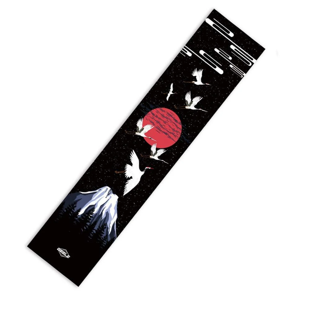 Fortoo 47"X10" Skateboard Longboard Dancing Board Waterproof Diamond Griptape Sheet Sticker Deck Sandpaper Cloud crane
