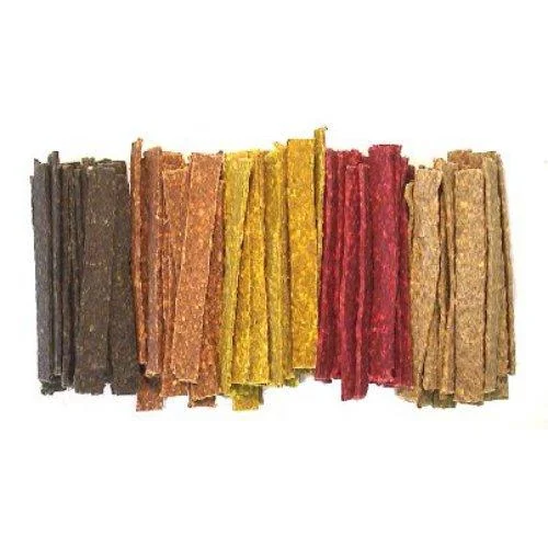Munchy Flat Dog Chew Treats 6.5" 8mm Natural x 100 - Generic
