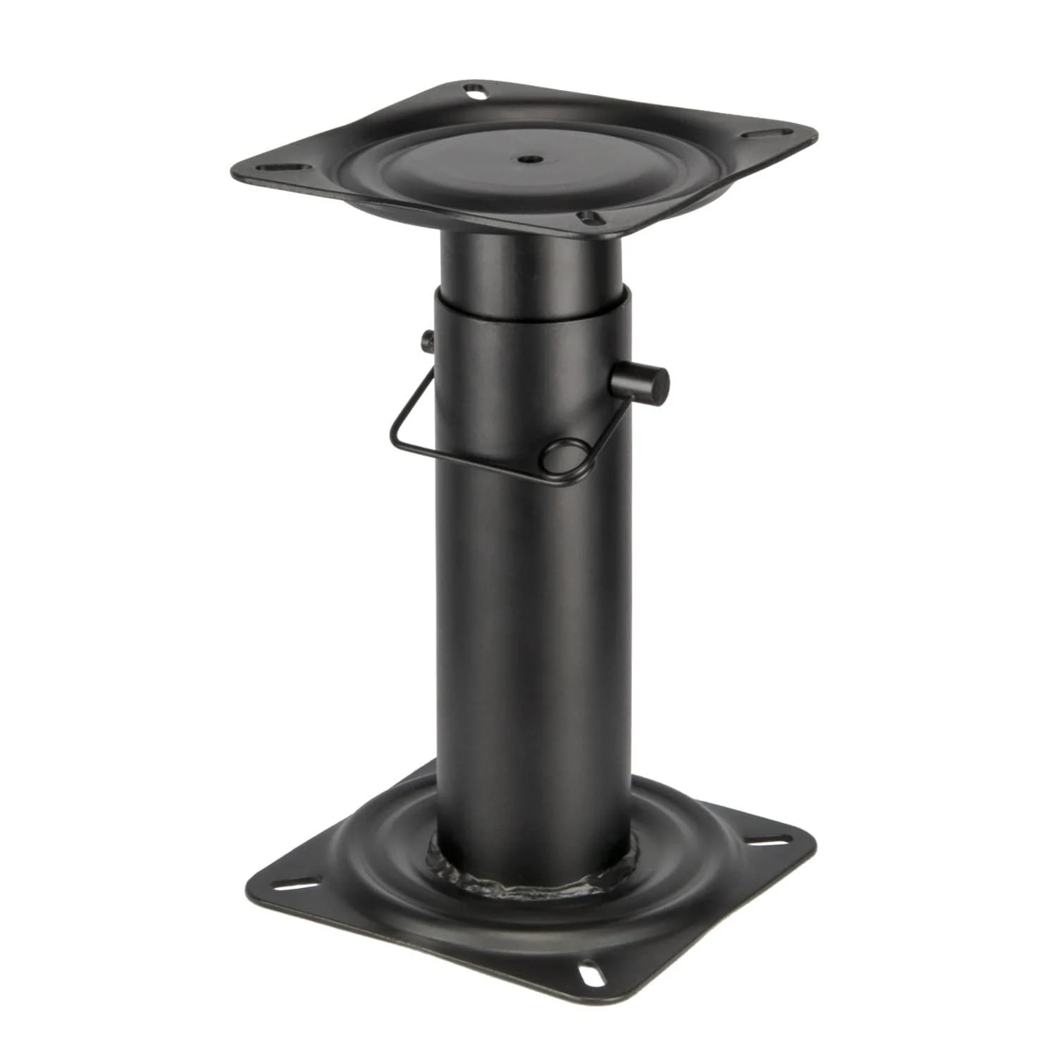 Adjustable Pedestal, Height Adjustable 11 -17 Inches, Black Powder Coated,For Boat Seat