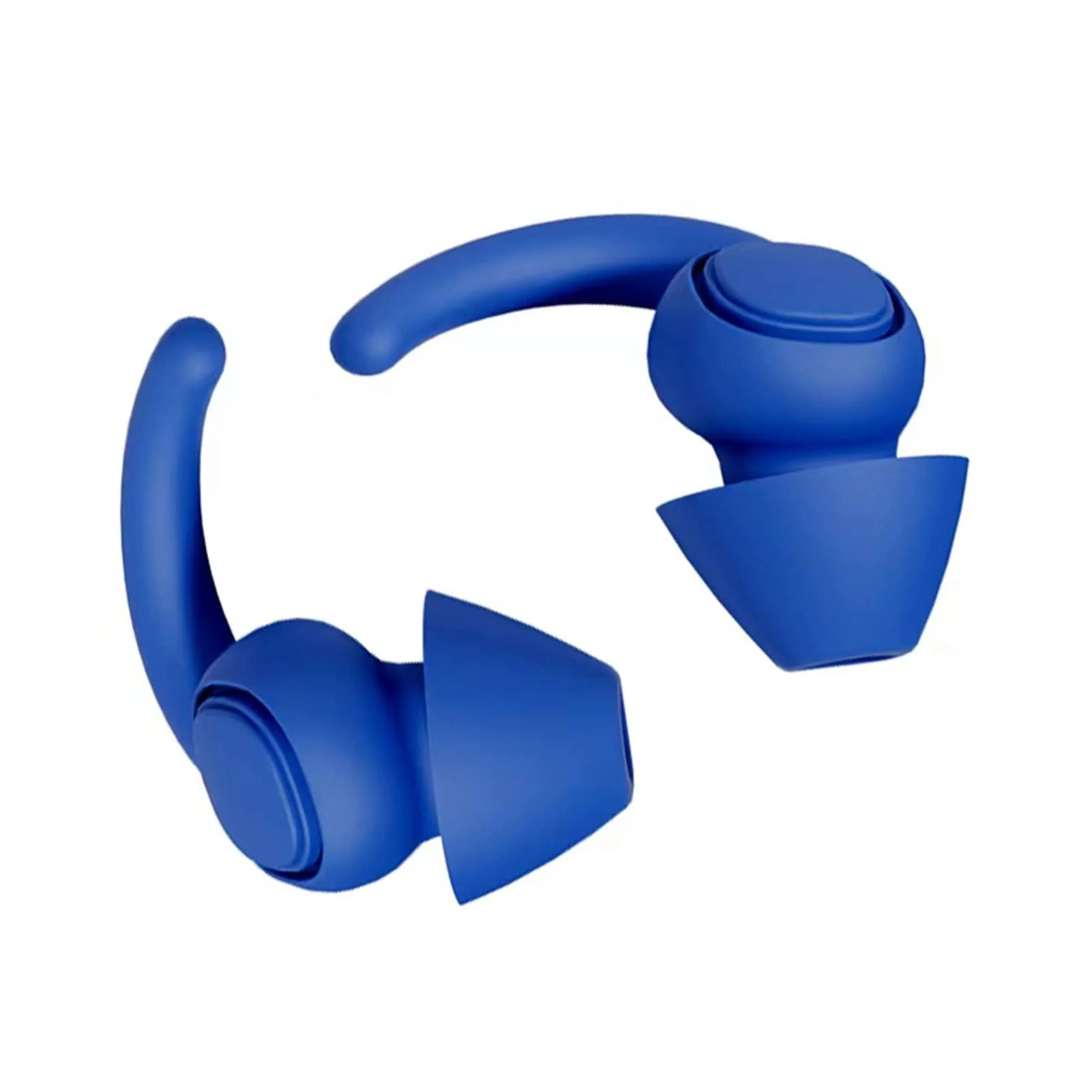Swimming Ear Plugs Soft Silicone Waterproof Earplugs for Swimming Surfing Snorkeling (Dark Blue) - Keenso