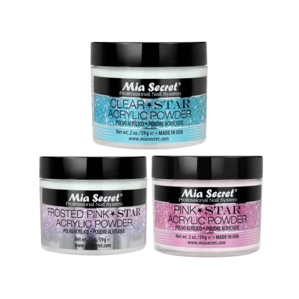 Mia Secret Acrylic STAR (Clear/Pink/Frosted Pink) 2 oz