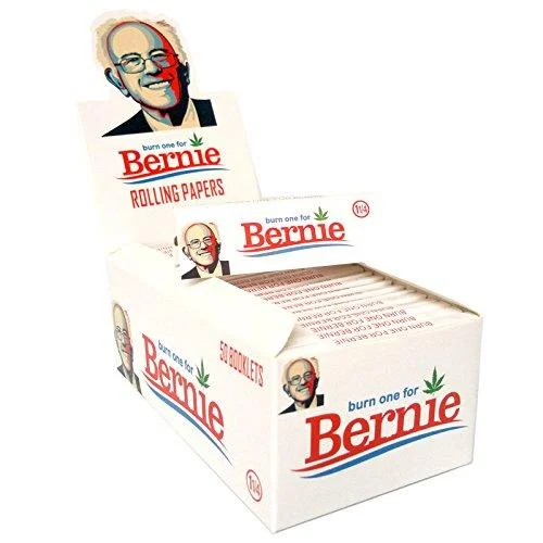 Burn One for Bernie 1 1/4sized White Rice Rolling Papers