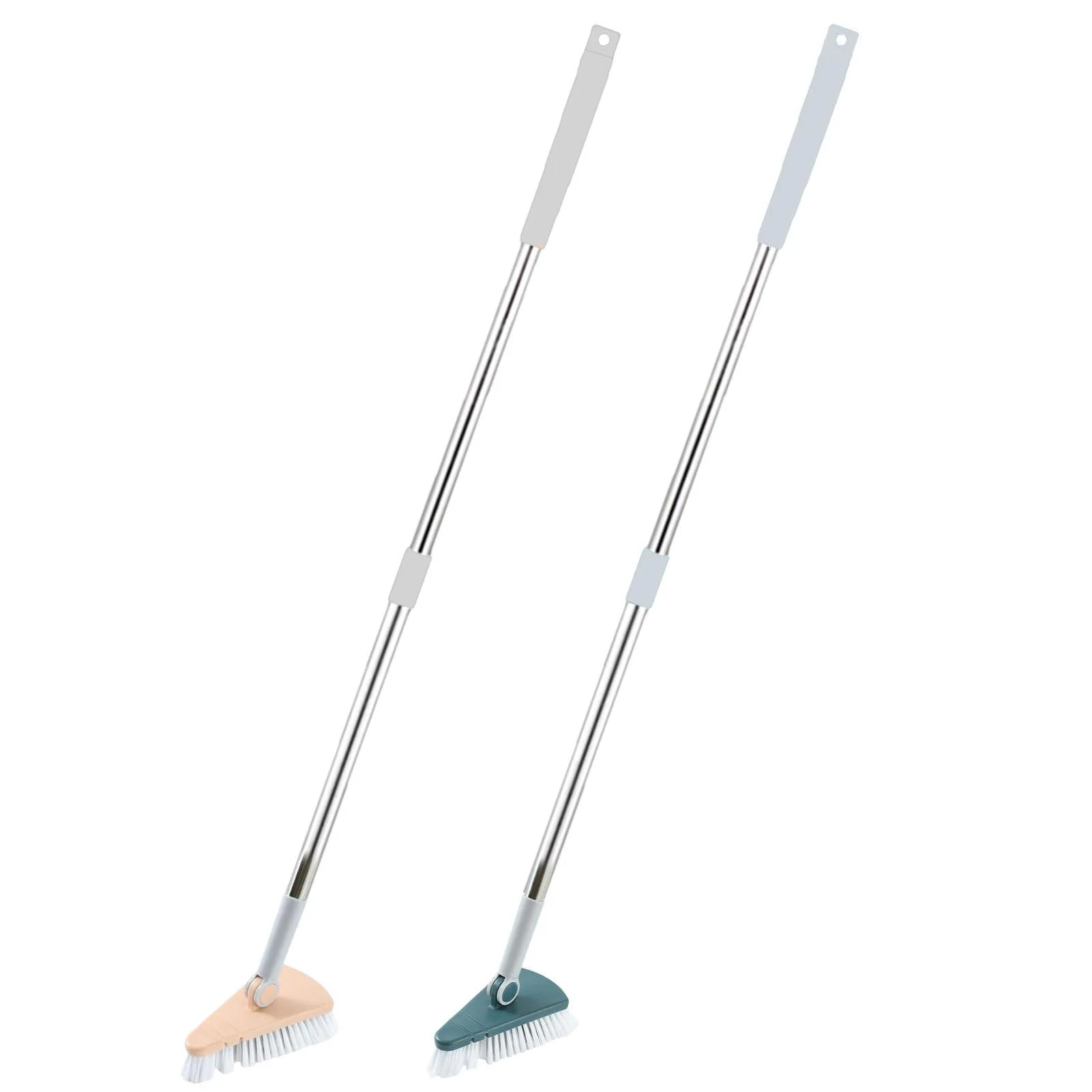 Long Handled Shower Scrubber Flexible Shower Scrubber Multi-Purpose Long-Handled Bathroom Scrubber Hard Bristle Floor Cleaner Tile Scrub Brush with Long Handle Bathroom Scrub Brush for Tub Floor Dark Blue