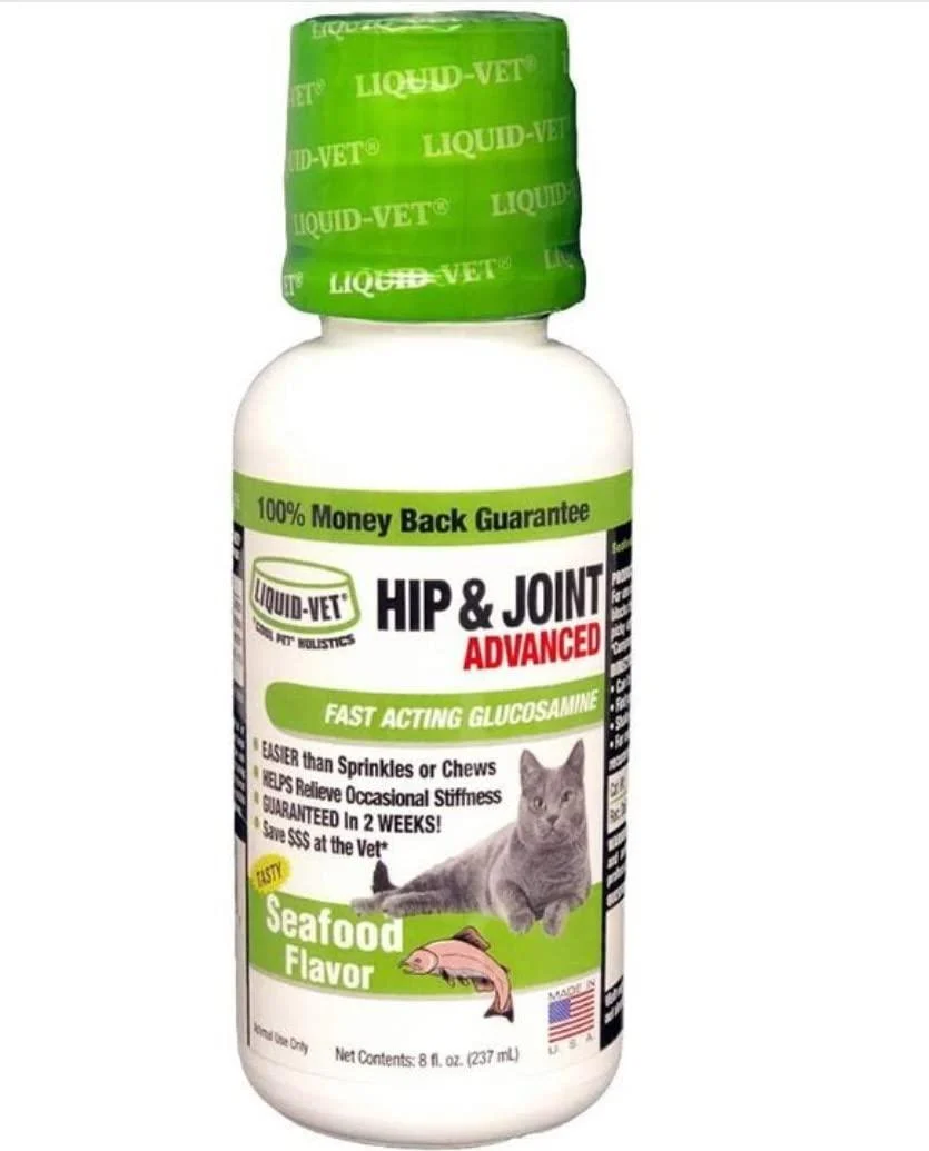 Feline Hip & Joint Advanced Formula Seafood Flavor 8 oz 8 Seafood - Liquid-Vet by COOL PET Holistics