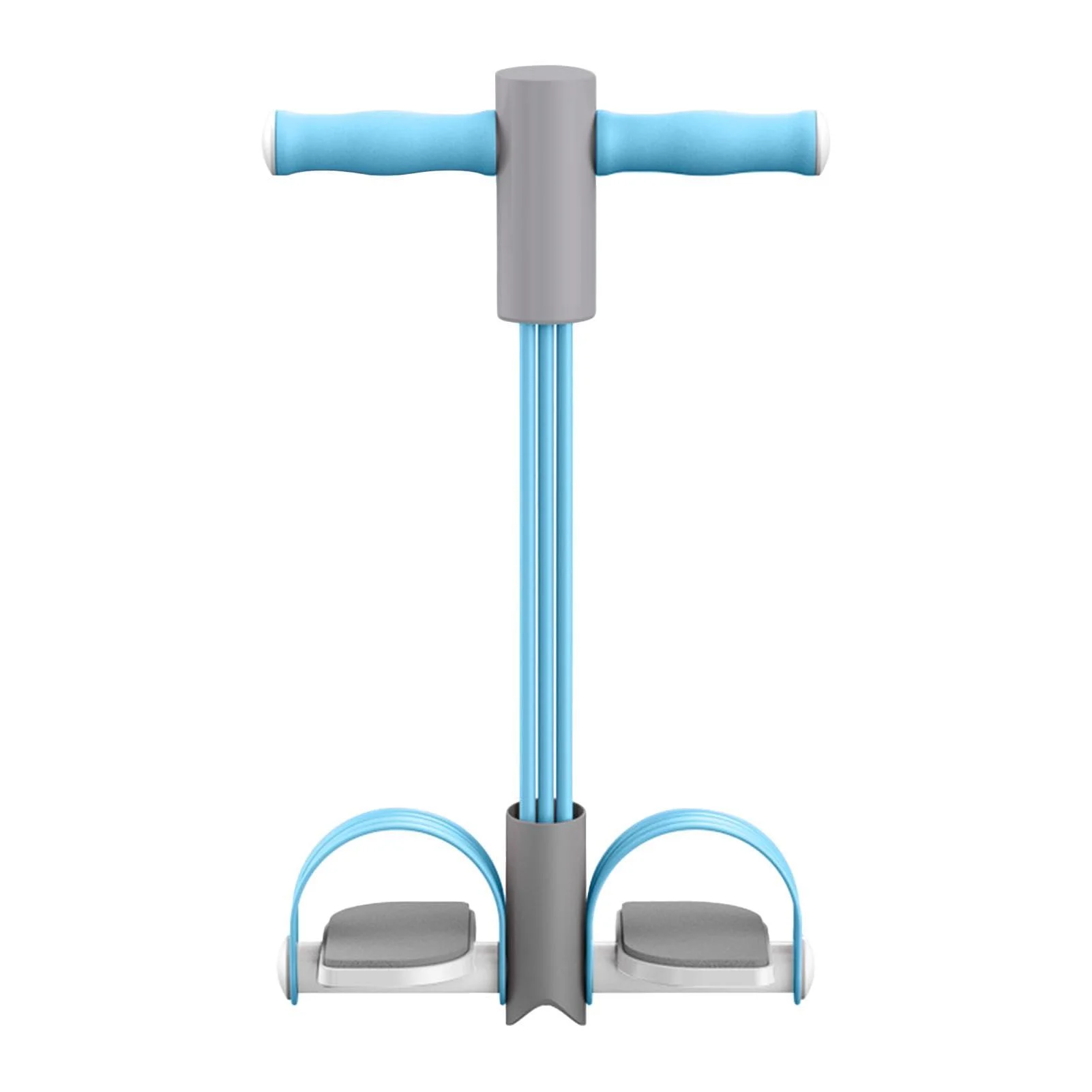Pedal Resistance Band - Pedal Puller Puller Resistance Bands | Elastic Sit Up Pull Rope with Foot Pedal Multifunctional Yoga Pedal Puller Abdominal Leg Waist Exerciser for Home Gym Yoga Fitness Blue