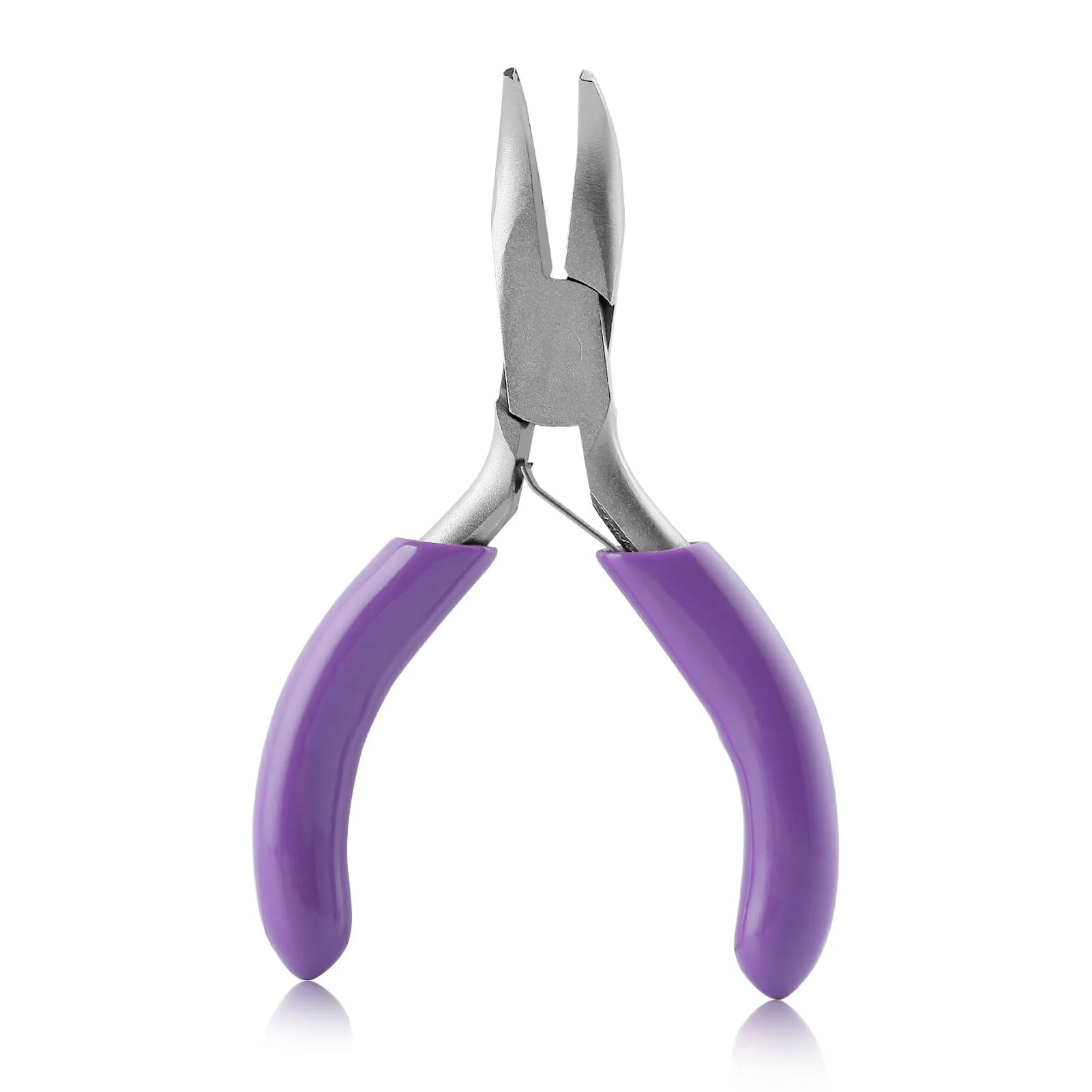 GOLD DEER 3 Inches Mini Bent Nose Pliers Mini Chain Nose Pliers Curved Needle Nose Pliers Multifunction Precision Pliers Small Pliers Jewelry Pliers Smooth Jaw for Crafting Repair Jewelry Making Bent Chain Nose Pliers