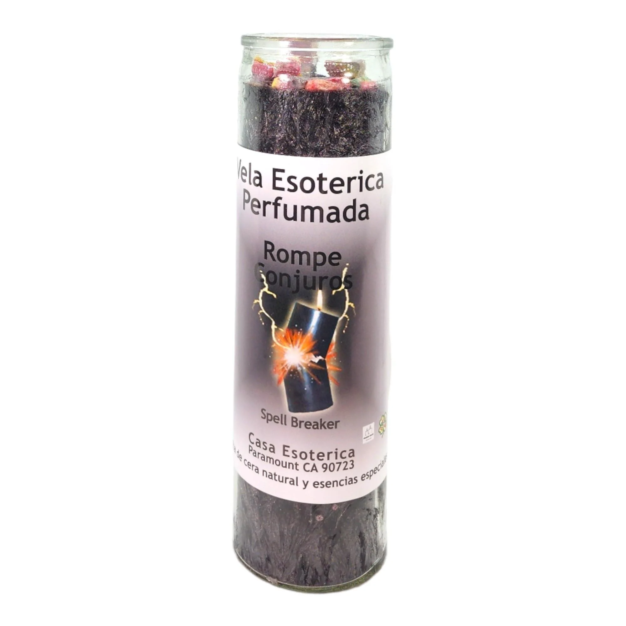 Spell Breaker-Palm Wax Spiritual Intention Spell Candle- Black | Vela CASA ESOTERICA PERFUMADA- (ROMPE CONJUROS)