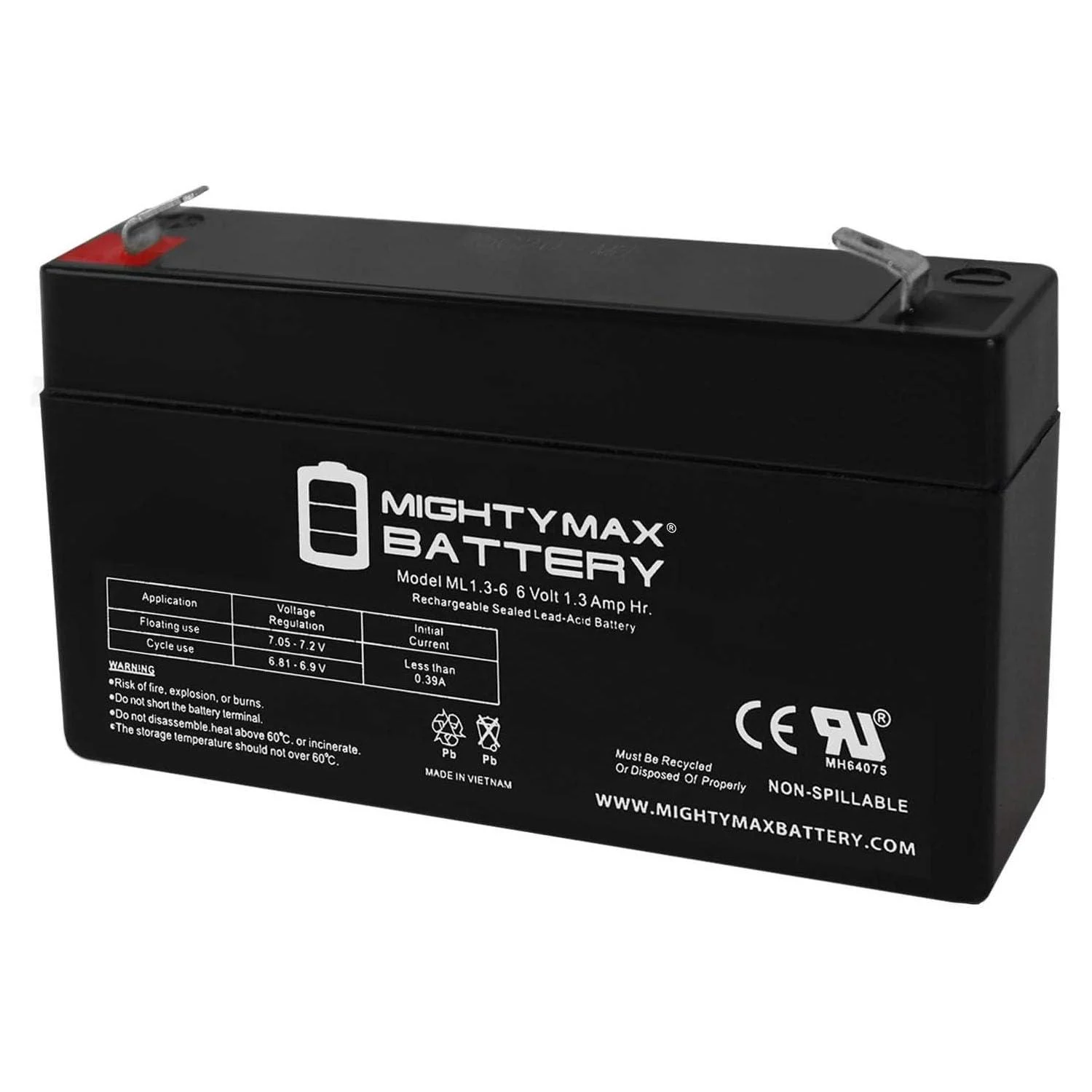 Mighty Max Battery 6V 1.3AH SLA Battery Replaces Sensaphone Professional Model 1400