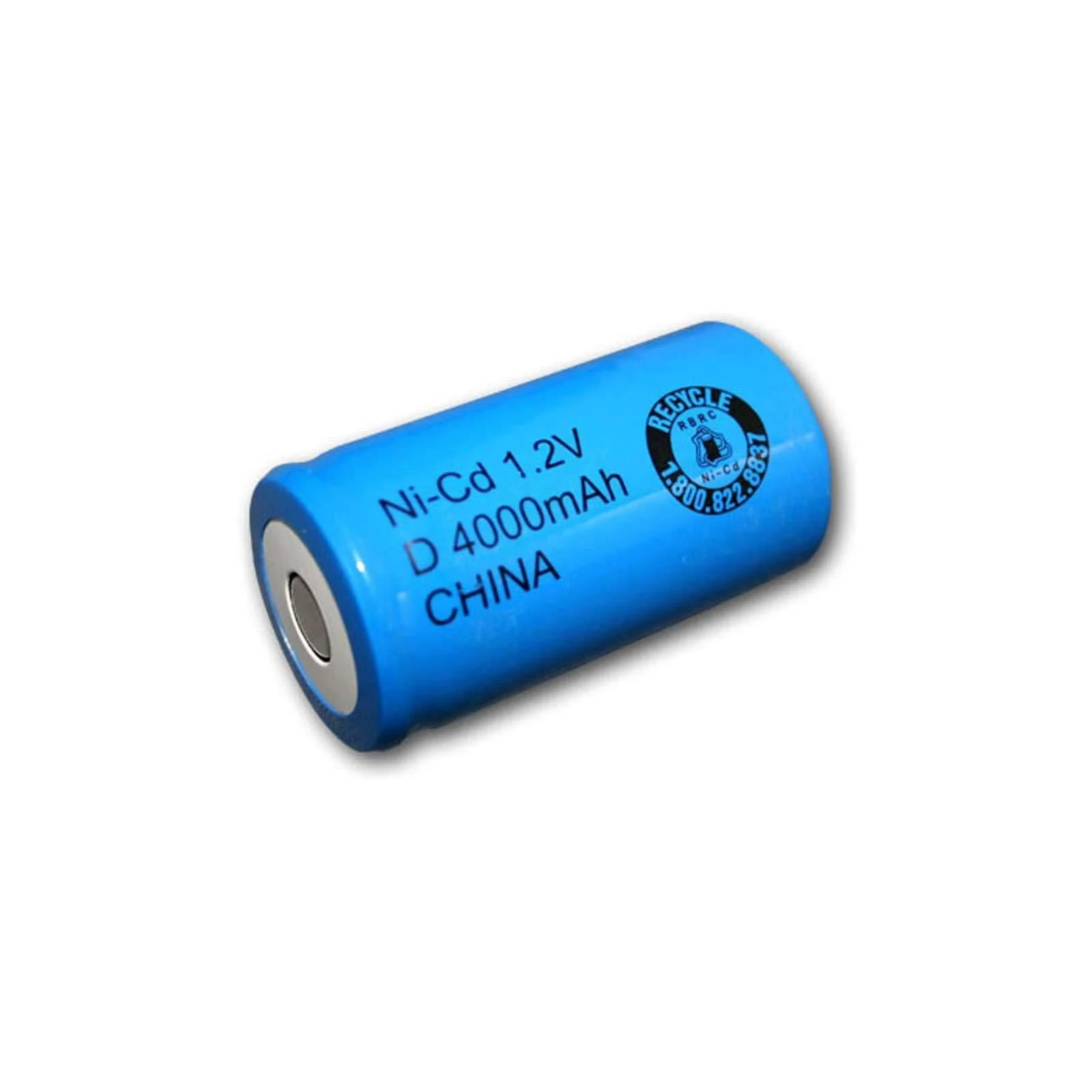 Exell 1.2V 4000mAh NiCD D Rechargeable Battery Flat Top Cell - Exell Battery