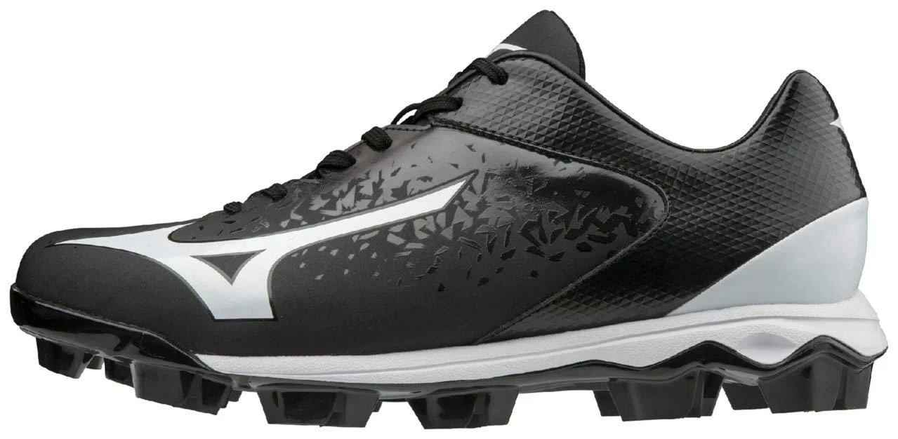 Mizuno Select Nine TPU Low Molded Baseball Cleat Unisex Cleat 7.5 Black White