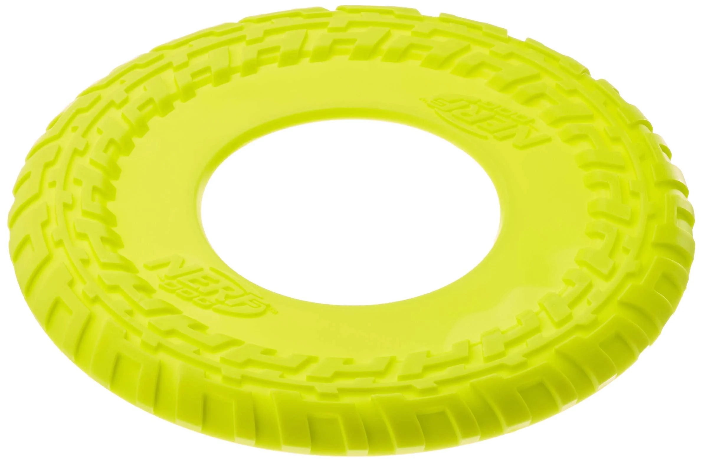 Nerf Dog Profile Flyer Dog Toy Rubber Frisbee Thermoplastic Rubber Assorted Colours Blue or Green 30.5 cm Pack of 1
