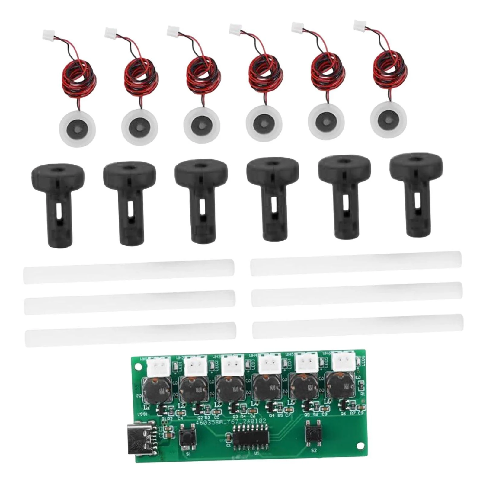 USB Humidifier Module Set Atomization Disc DC 5V DIY Experimental Equipment Atomization Module DIY Humidifier Control Board Black Brackets - FLCPJGV