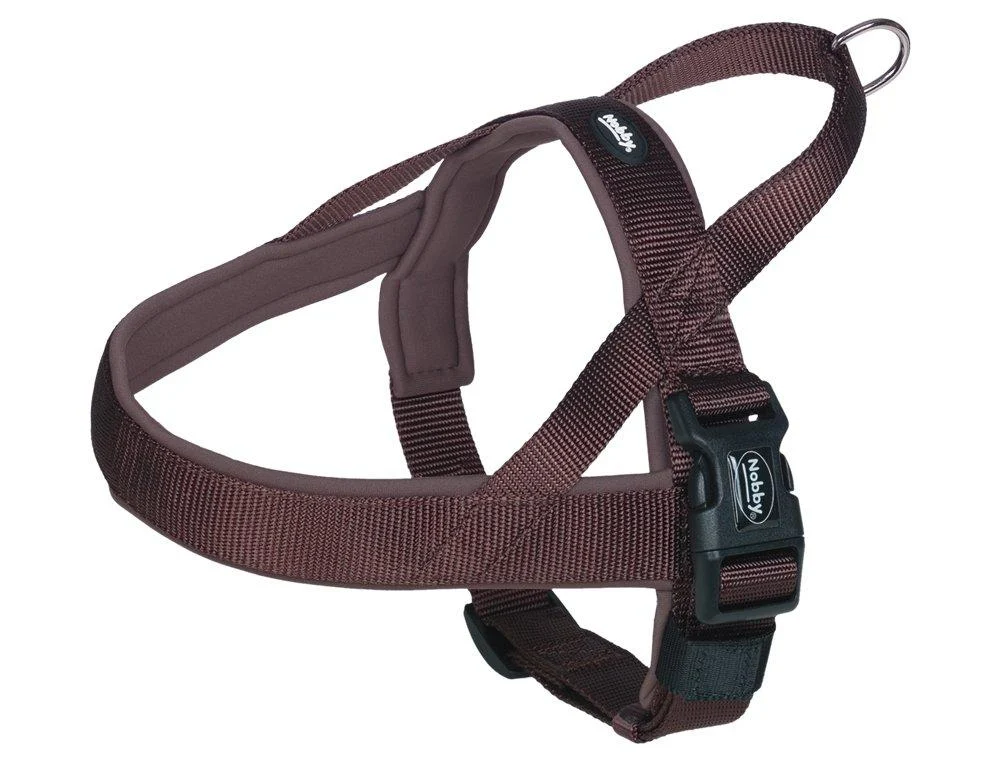 Nobby Norwegian harness Classic Preno brown / brown L: 68-85 cm + 54 cm W: 40/45 mm 1 piece 68 - 85 cm+54 cm/40 45 mm brown