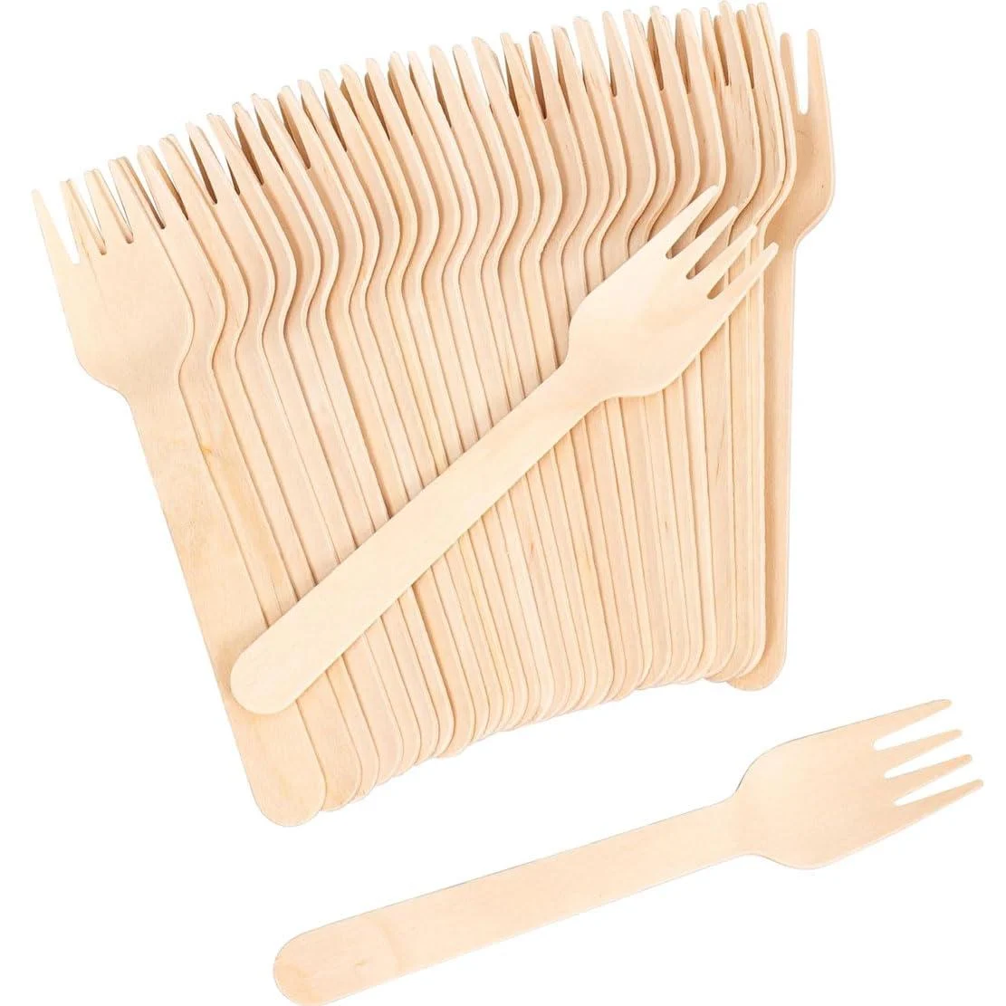 150 Pack Compostable No Plastic Forks No Plastic Utensils Biodegradable 6 Inch Forks Eco Friendly Products for Lounge Party Wedding BBQ Picnic Camping - Miecux