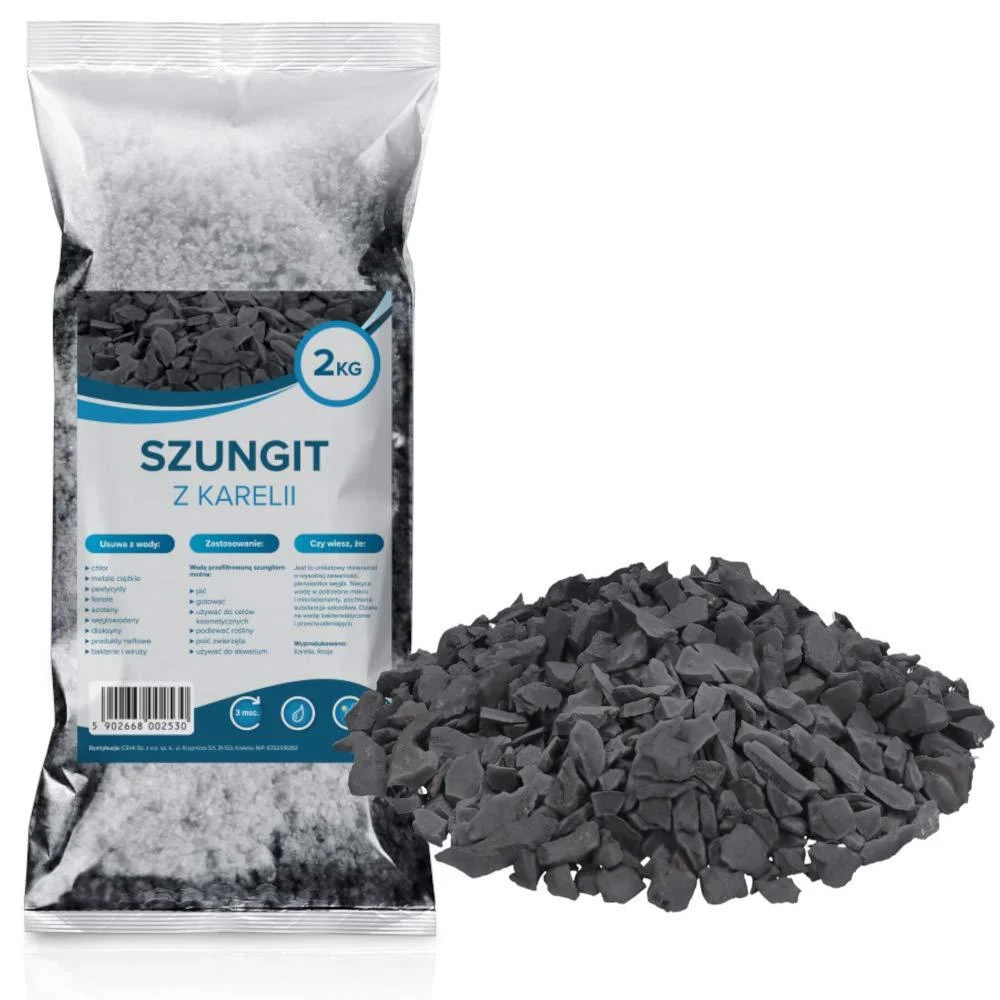 Wessper Shungite raw stones 2 kg water stones Shungite water energization
