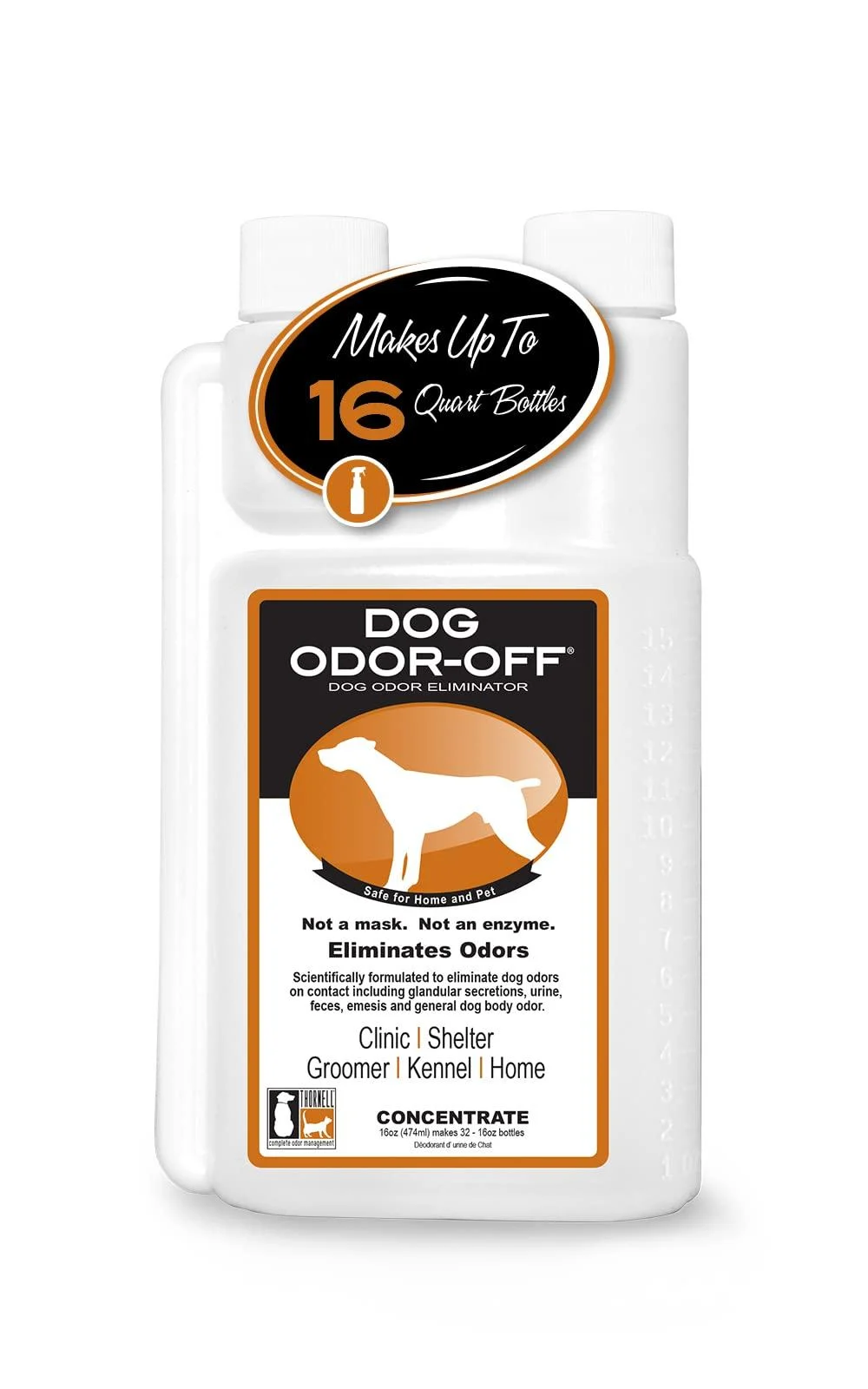 THORNELL Dog Odor-Off Pet Odor Eliminator 16 oz Concentrate