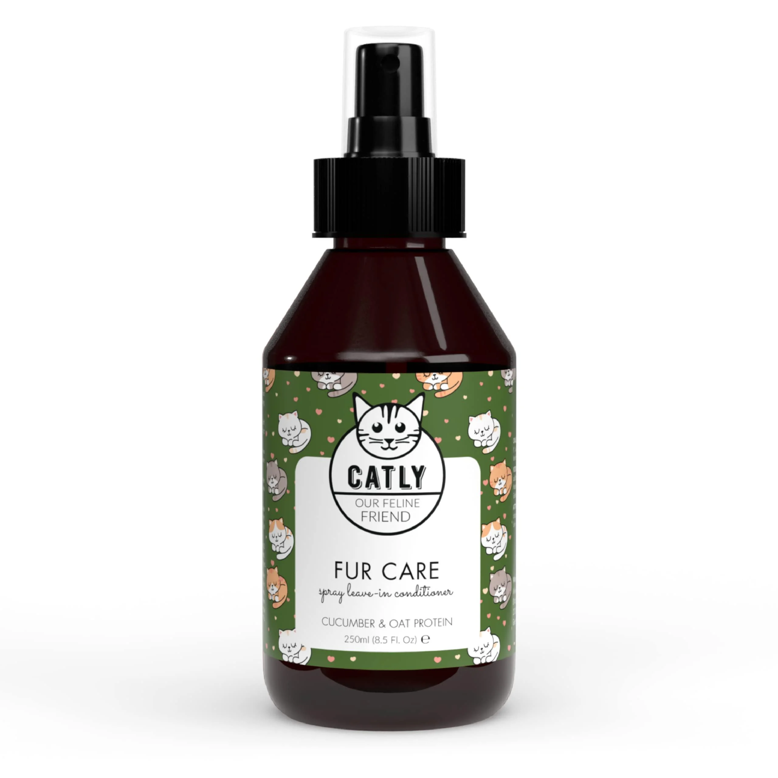 Catly Fur Care - Dry Shampoo For Cats - Ideal Pet Shampoo For Cats: Cat Shampoo And Conditioner & Kitten Shampoo Effective Cat Dry Shampoo Spray & Cat Detangler Spray with Aloe Vera & Oat 250ml