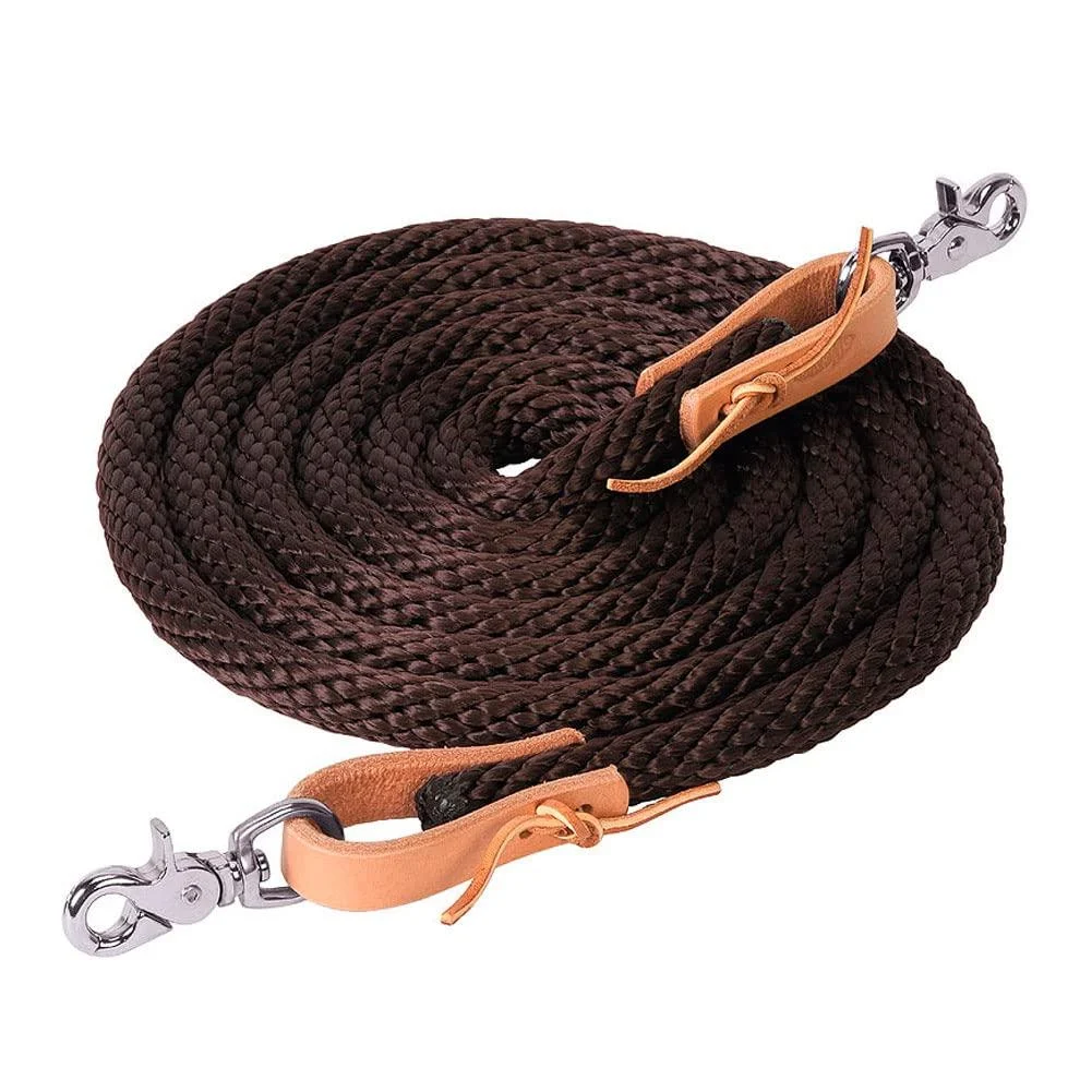 Weaver Leather 5/8X10' Poly Roper REIN, Brown