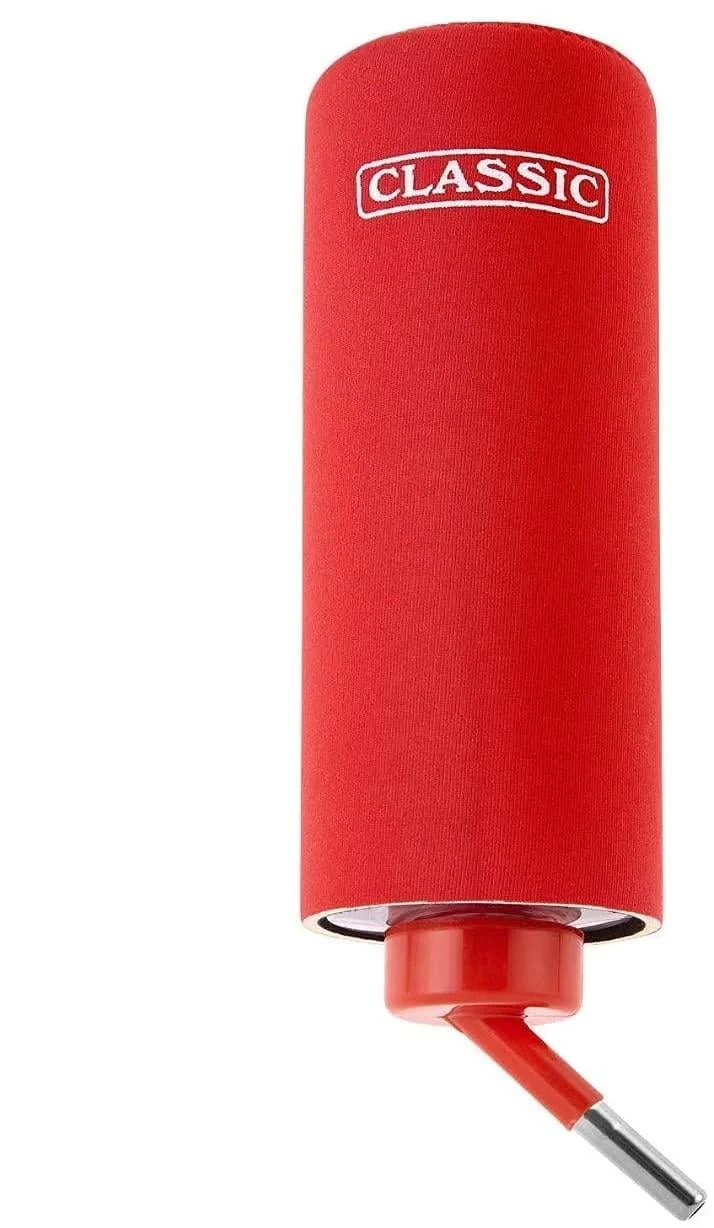 CLASSIC 600ML LARGE DRINKING WATER BOTTLE & COVER SMALL ANIMAL RABBIT GUINEA PIG WATER FEEDER - Caldex
