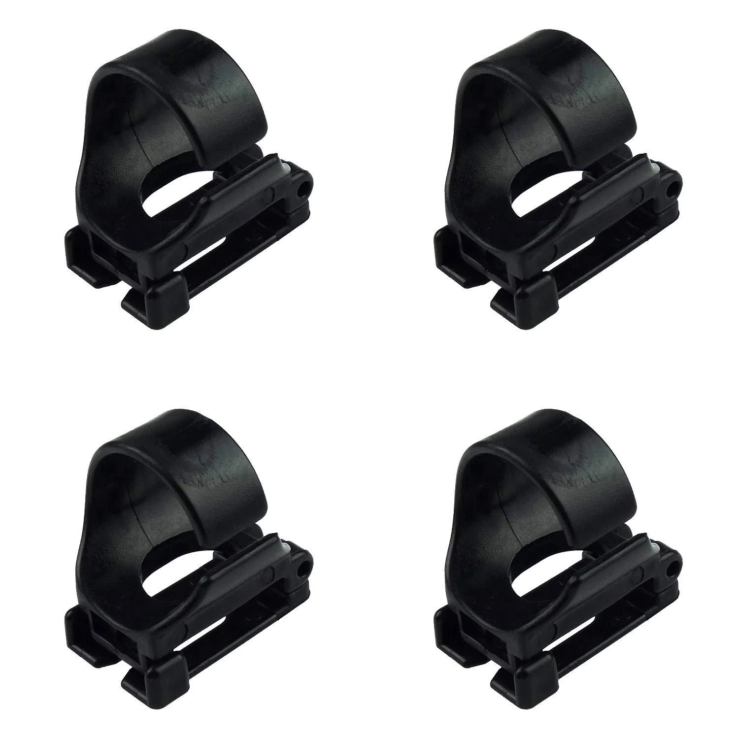 Zelerdo 4 Pack Black Plastic Snorkel Clip Replacement for Snorkeling and Scuba Diving
