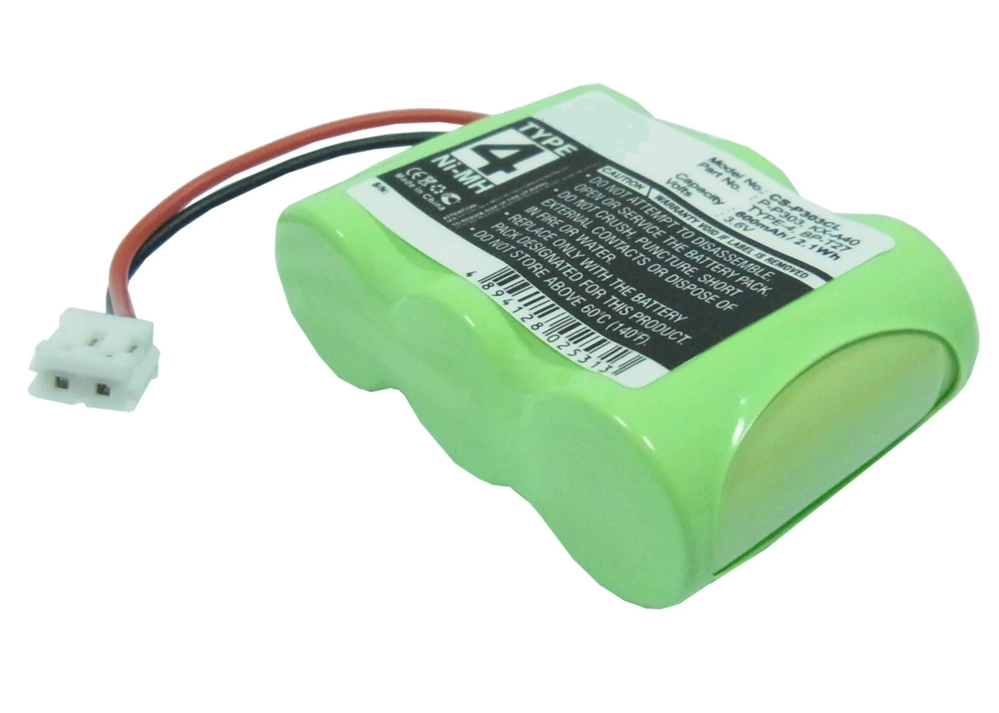 600mAh Battery Compatible with 3SN-2/3AA30-S-J1 3.6V