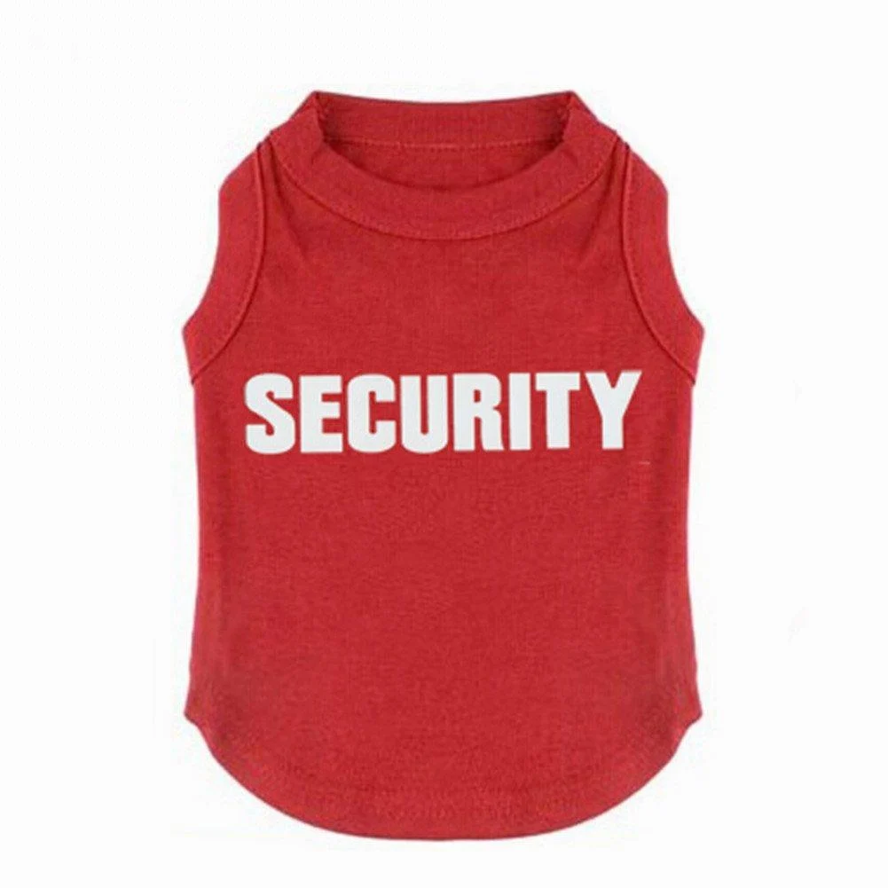 Dog shirt T-shirts puppy summer clothing dog tank top vest security sweat shirt for small dog medium dog cat (xxl red) xxl red