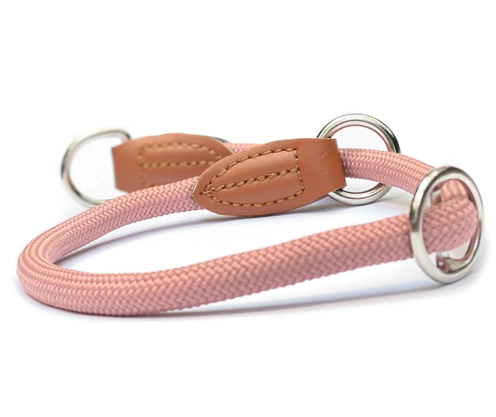 Leisegr n Paracord dog collar adjustable | Nylon dog collar | Devon model | Pink | Size: XL Palish Rose XL
