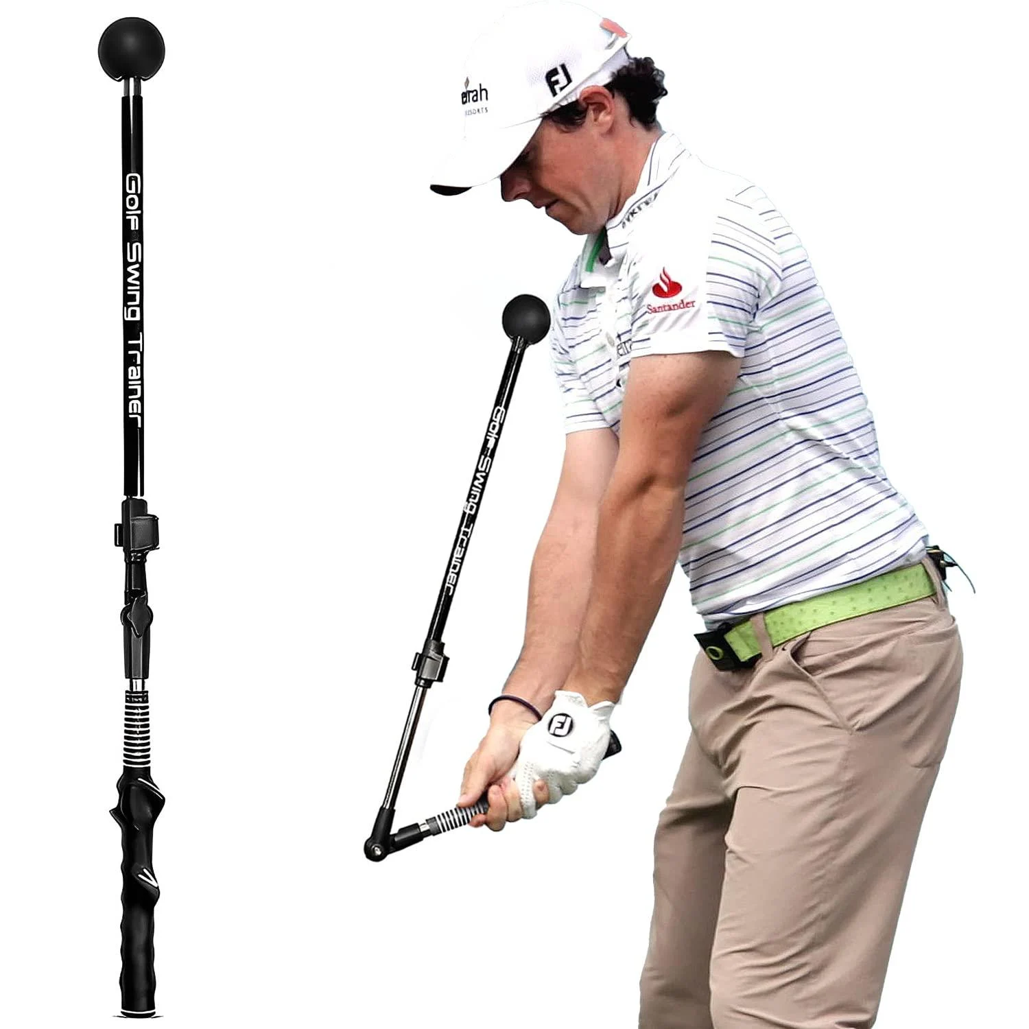 Golf Swing Trainer,Portable Golf Swing Master, Forearm Rotation, Shoulder Turn,Beginners Improve Golf Swing Exerciser Training Aid Adjustable. - KOSIMI