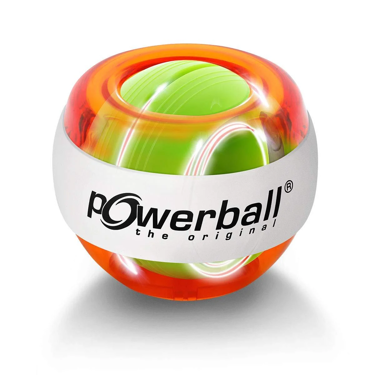 Powerball Lightning Red gyroscopic hand trainer with red light effect transparent-red the original from Kernpower