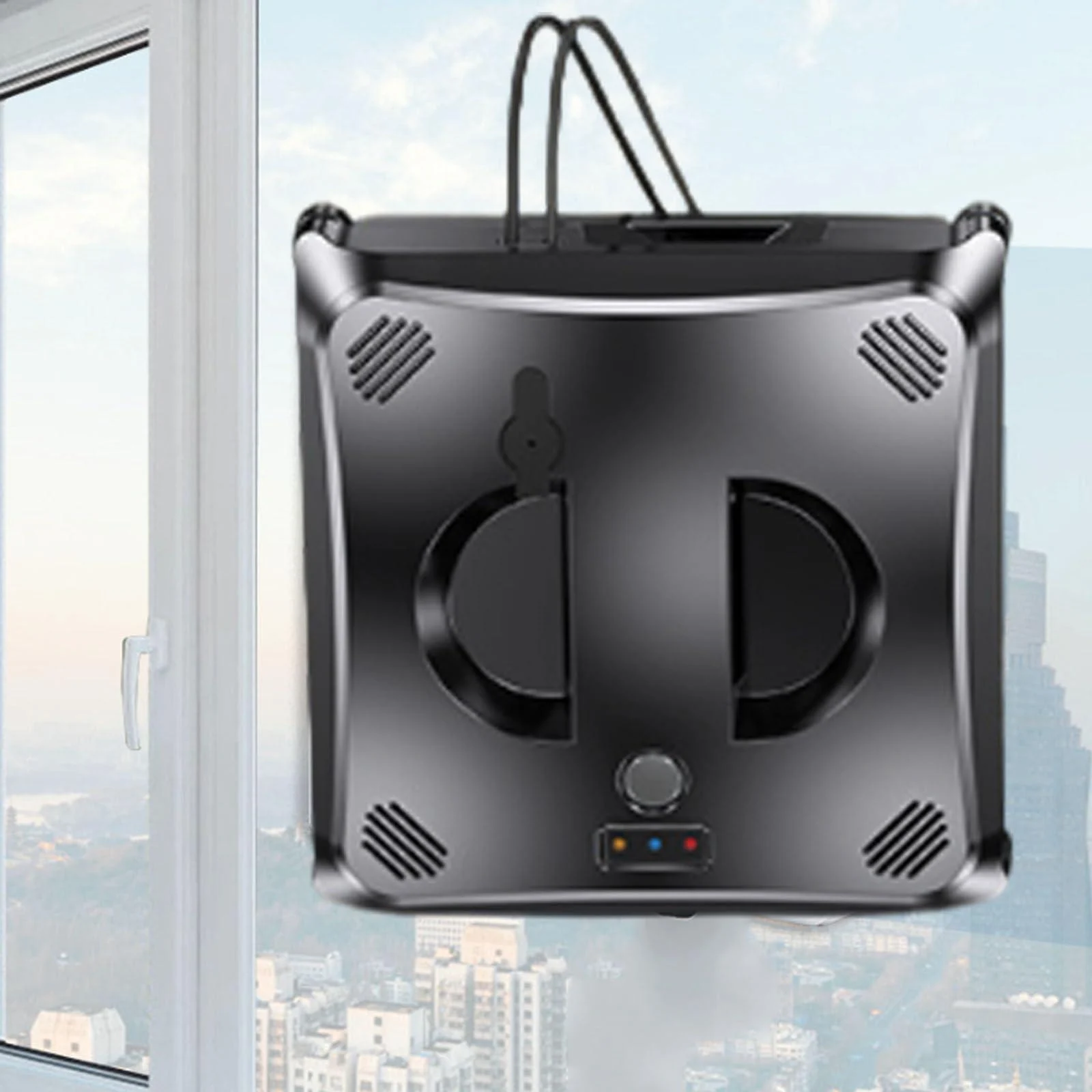emobwdy Window Cleaner Robot With Auto Water Spray 3000pa Automatic Window Cleaning Robot With 40ml Water Tank/Anti-Falling Sensor Detection/ Remote Control - Indoor & Outdoor Black