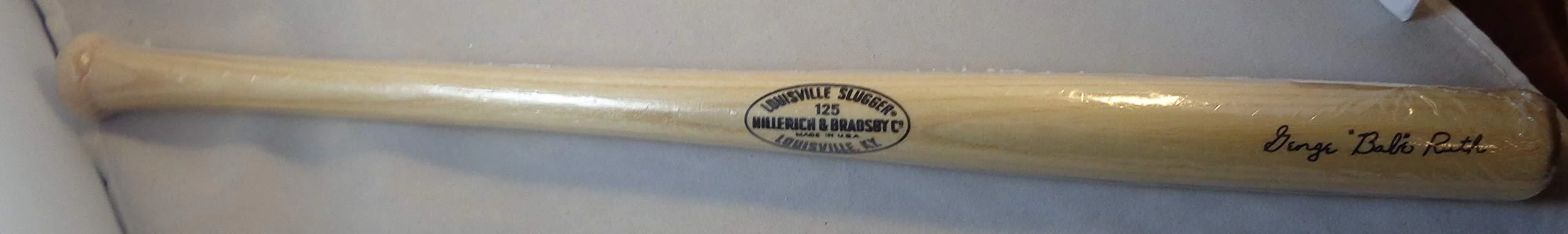 Louisville Slugger Mini Souvenir Bat 17" Imprinted Babe Ruth Signature - 'Miniature Bat'