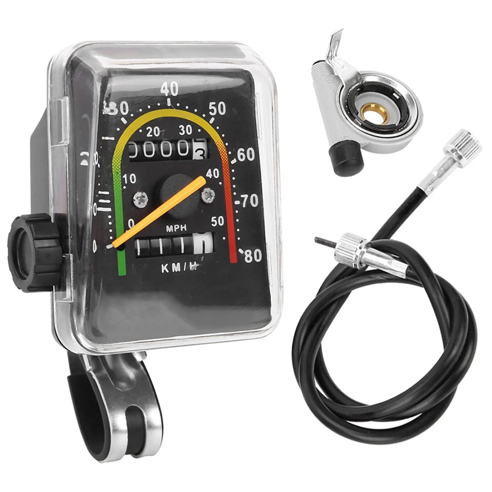 Oreilet Plastic Bike Speedometer, Bike Code Table, Indoor Outdoor for Mountain Bike for Road Bike