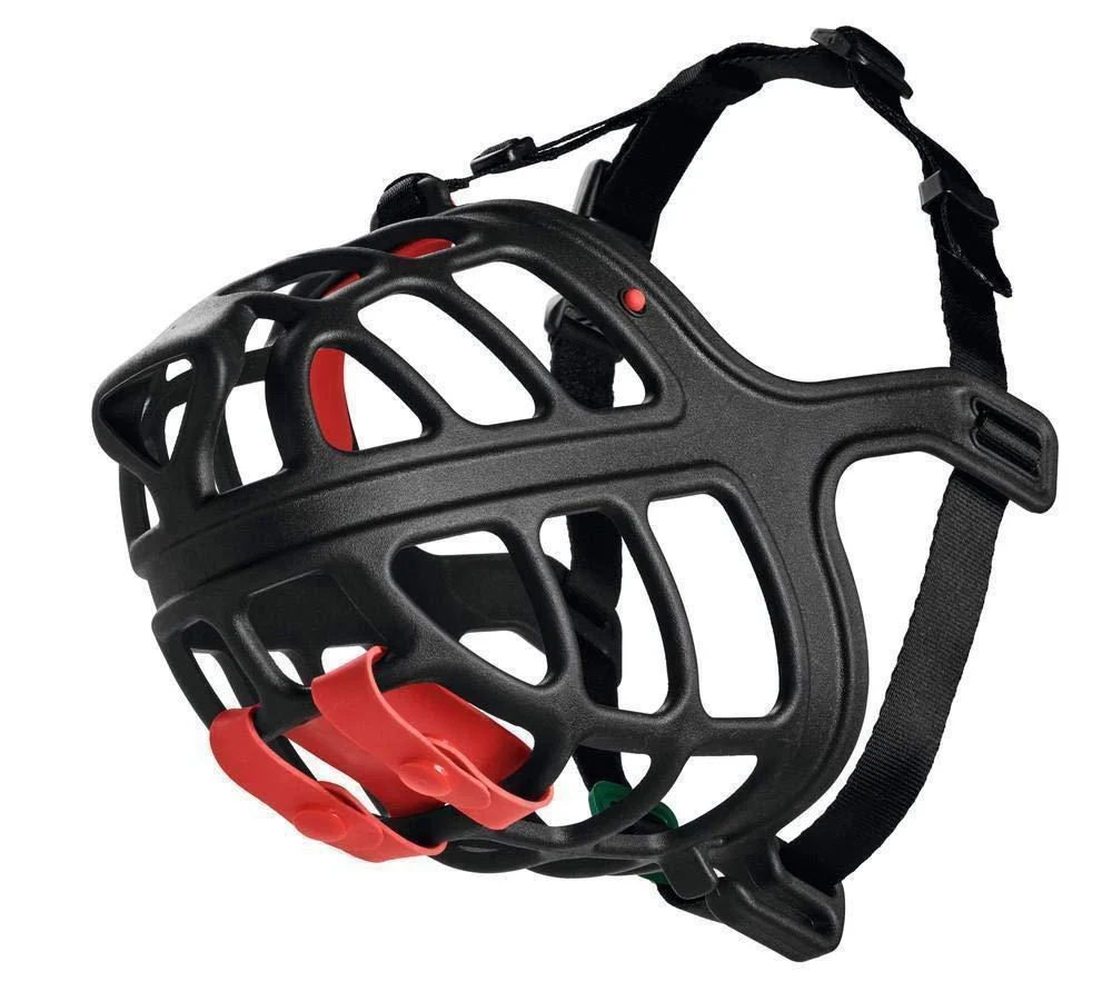 HUNTER ALBURY dog muzzle with removable poison bait protection 1 black