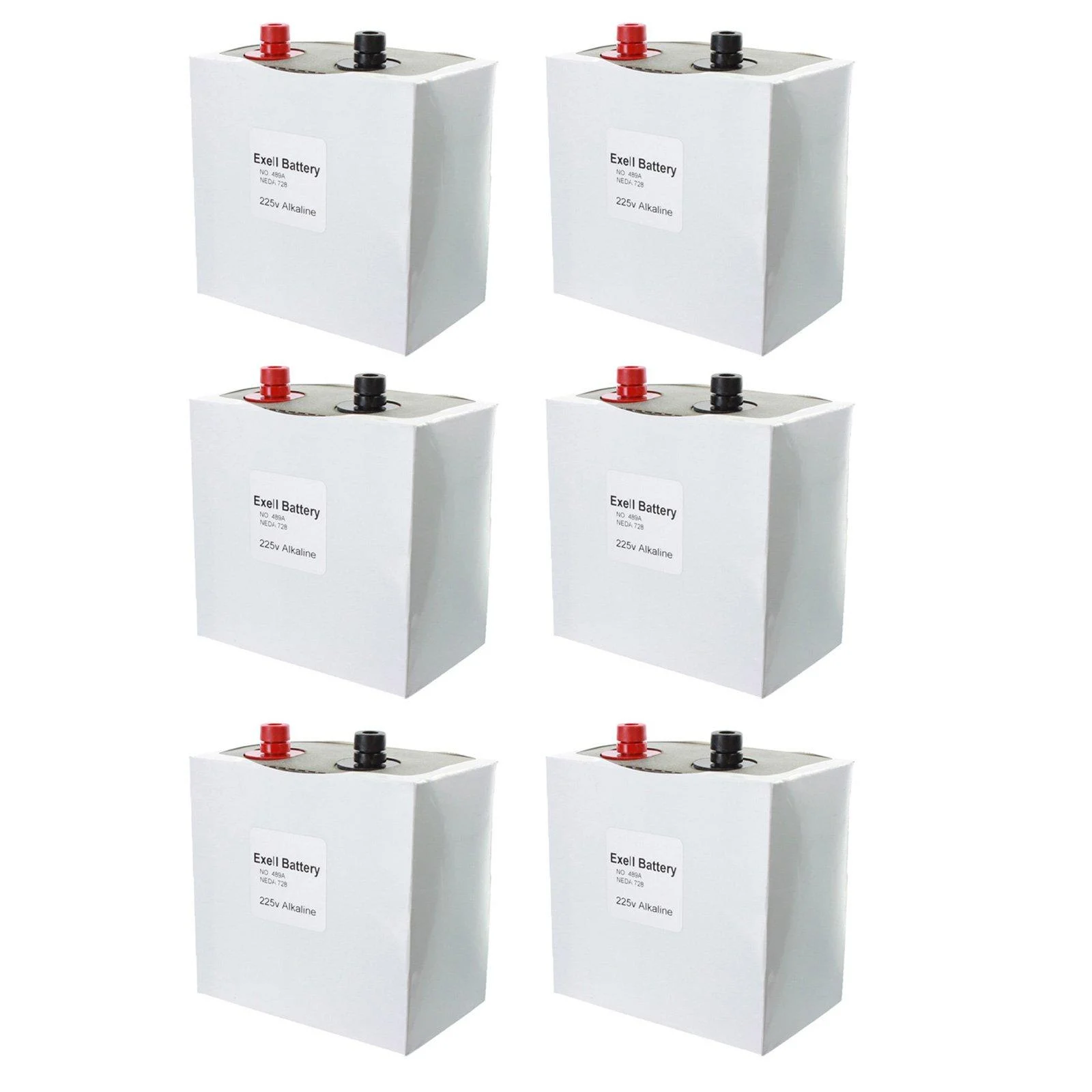 6pc Exell 489A Alkaline 225V Battery NEDA 728 Non Rechargeable - Exell Battery