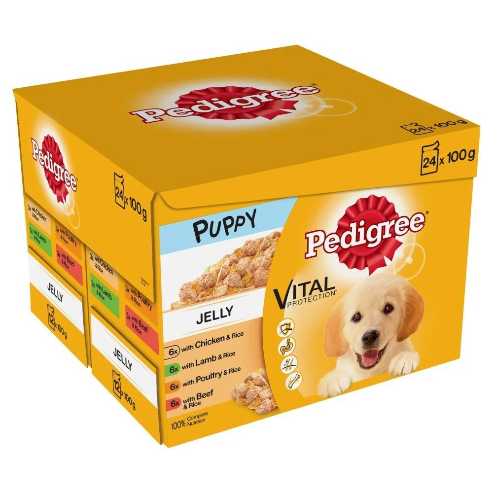 Mars - Pedigree Pouch Puppy Mixed Jelly 24 Pack - 100g